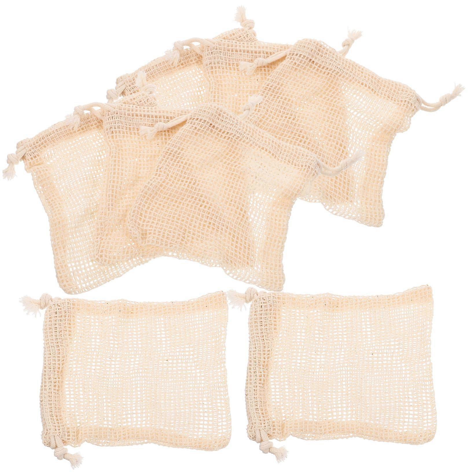 8pcs Mesh Soap Saver Bags with Drawstring for Rich Lather and Quick Dry Bar Soap Storage