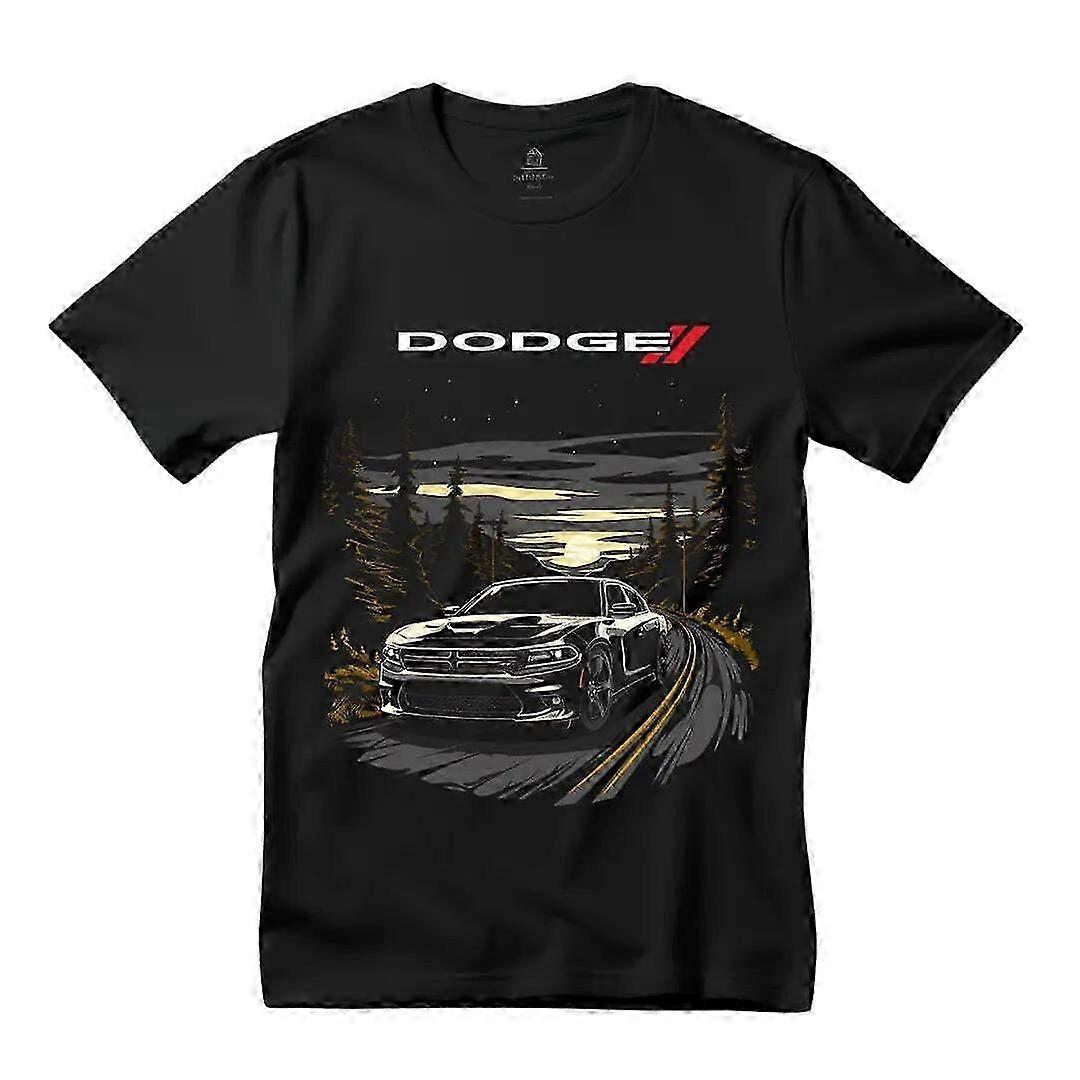 Mountain Thrill: Dodge Charger musta t-paita