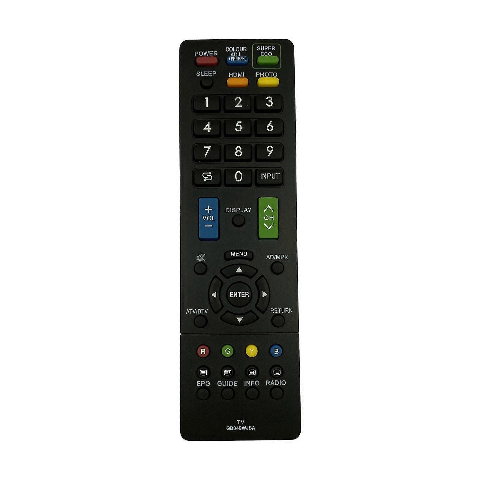 Universal Remote Control GB349WJSA for Home Entertainment Easy Button Layout Comfortable Hold Drop Proof Multicolor