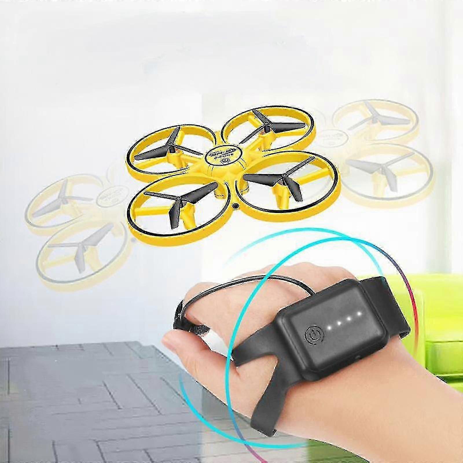 Toys Watch Controlled Rechargeable With Led Lights Automatically Gesture Sensor Drone For Kid