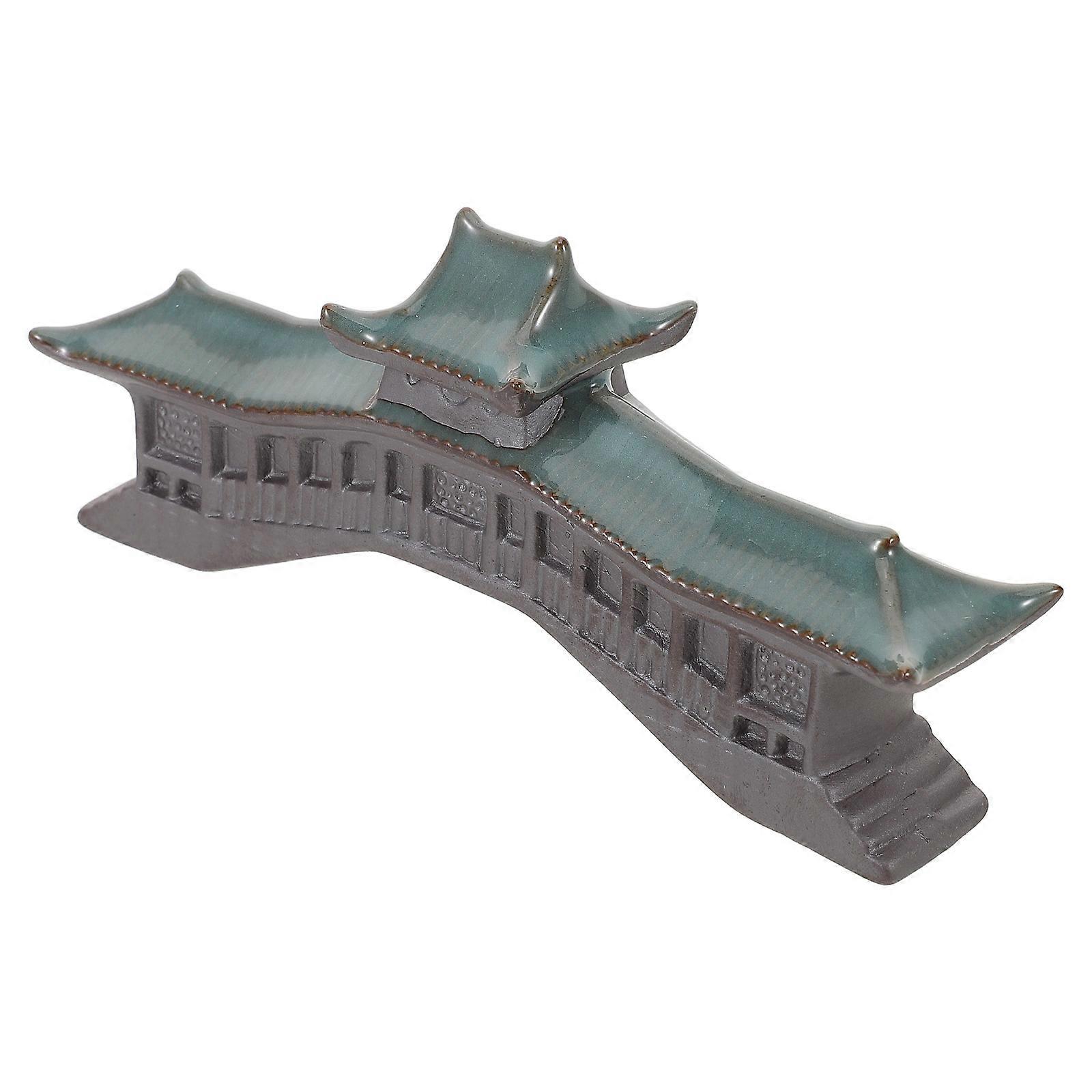 Micro Landscape Decor Miniature Bridge for Aquarium with Ceramic Material
