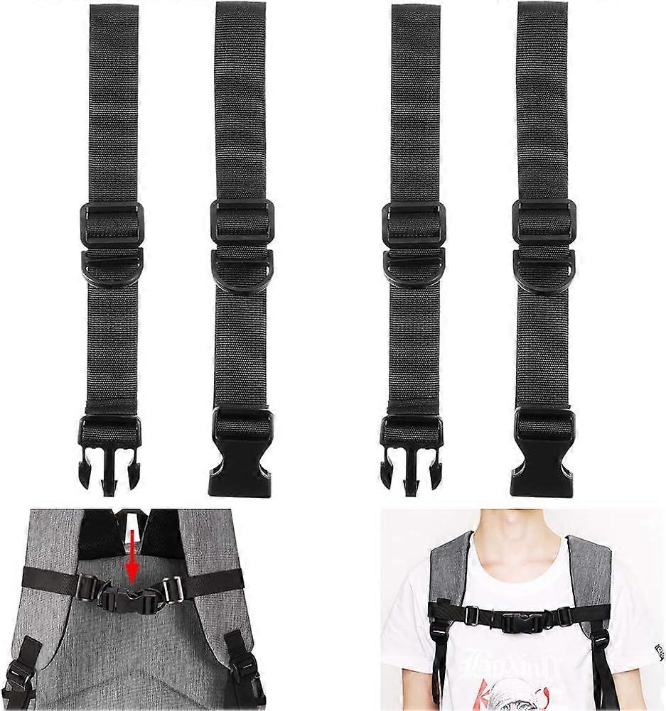 Pack of 2 Adjustable Chest Strap for Backpack, School Bag, Adjustable Backpack,