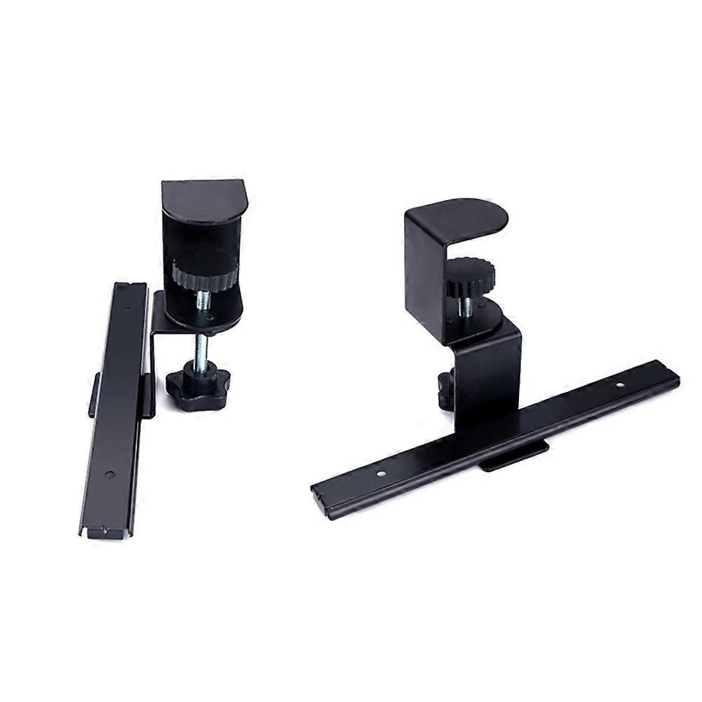Adjustable Keyboard Tray Under Desk Slide Undermount Keyboard Holder Clamp-on Rail Height Adjustable