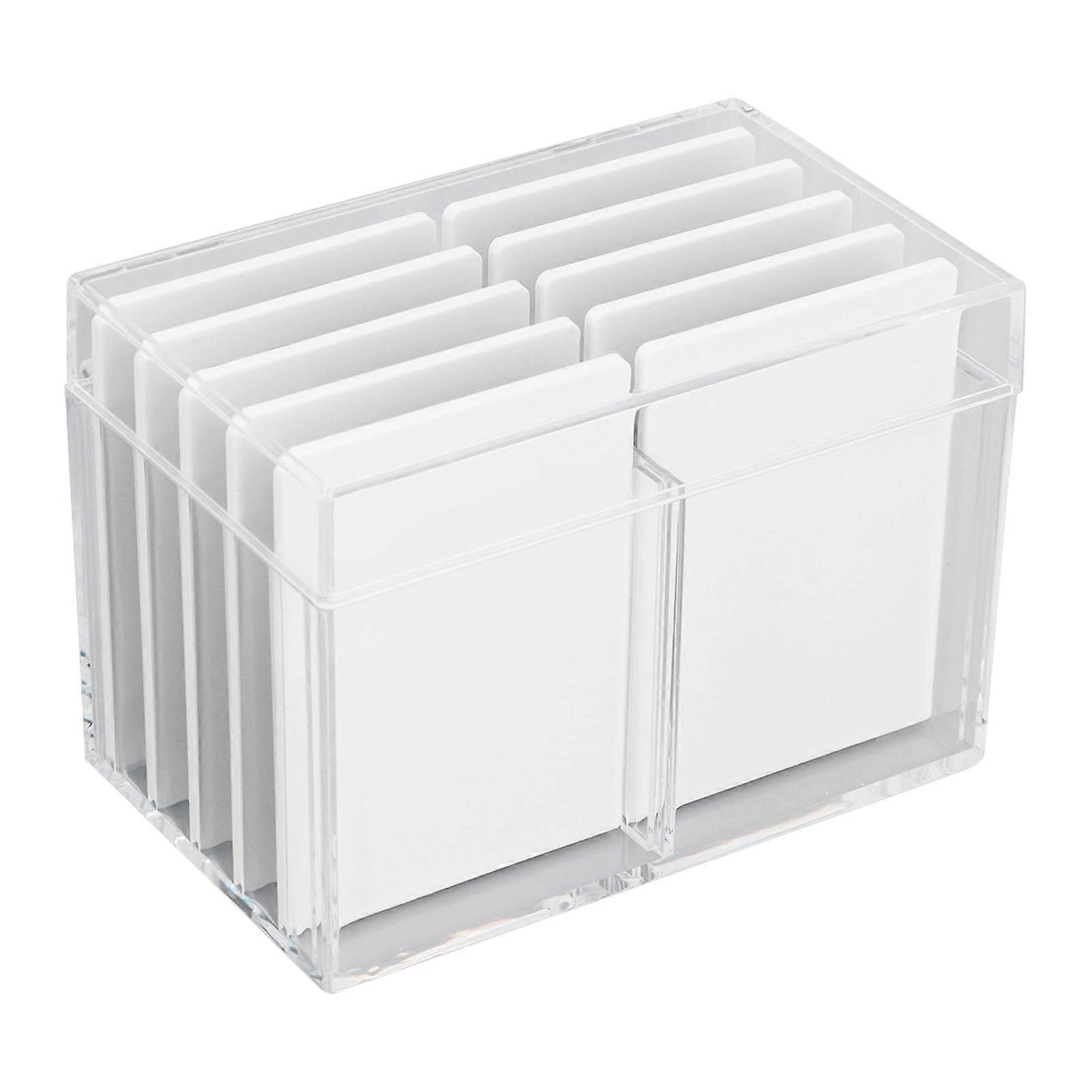 10 Layer Acrylic Eyelash Storage Box with Magnetic Board Dustproof Flip Lid Organizer (Transparent)