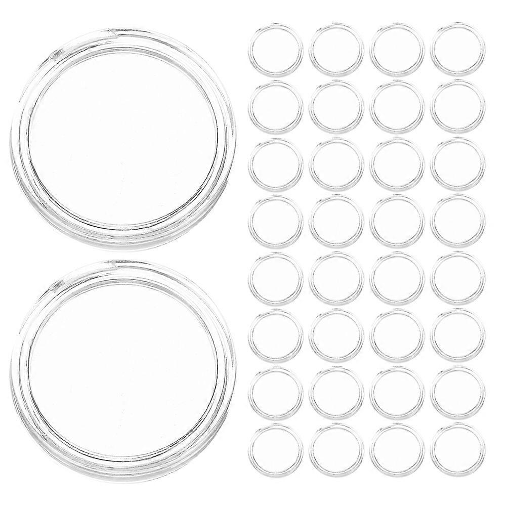 Transparent Acrylic Hard Coin Capsule for Storage 100Pcs Plastic Cases