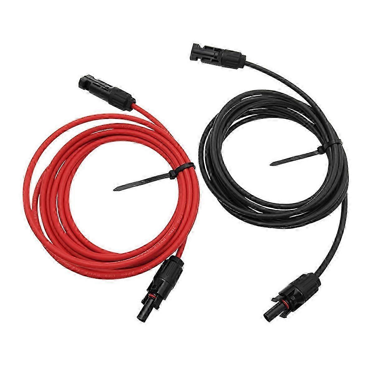 1 Pair Red Black Double Ends Solar Extension Cable with Connector
