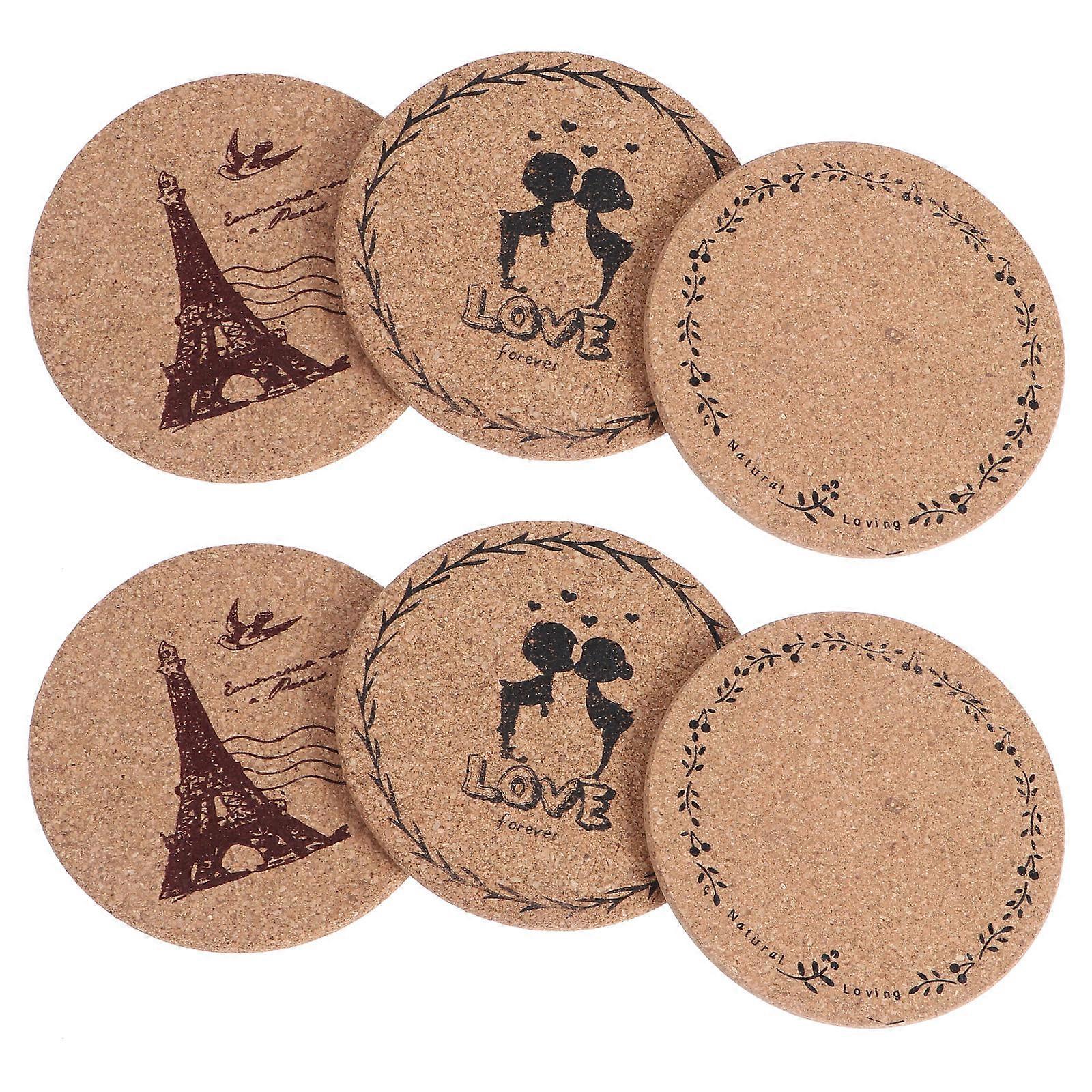 Cork Placemat Heat-Resistant Mats 24Pcs for Table