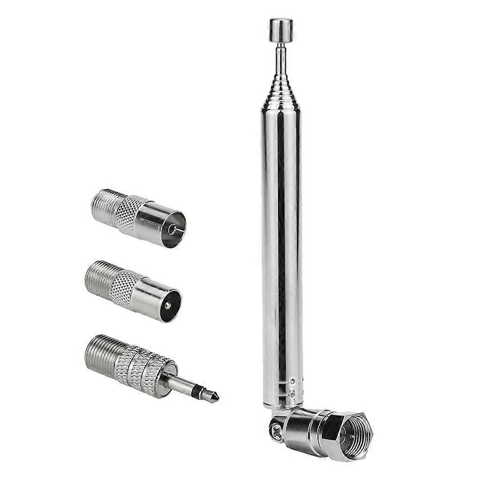 FM Radio Antenna Replacement Telescopic F Type Male Plug Connector Adapter for AV Stereo Receiver Home Amplifier