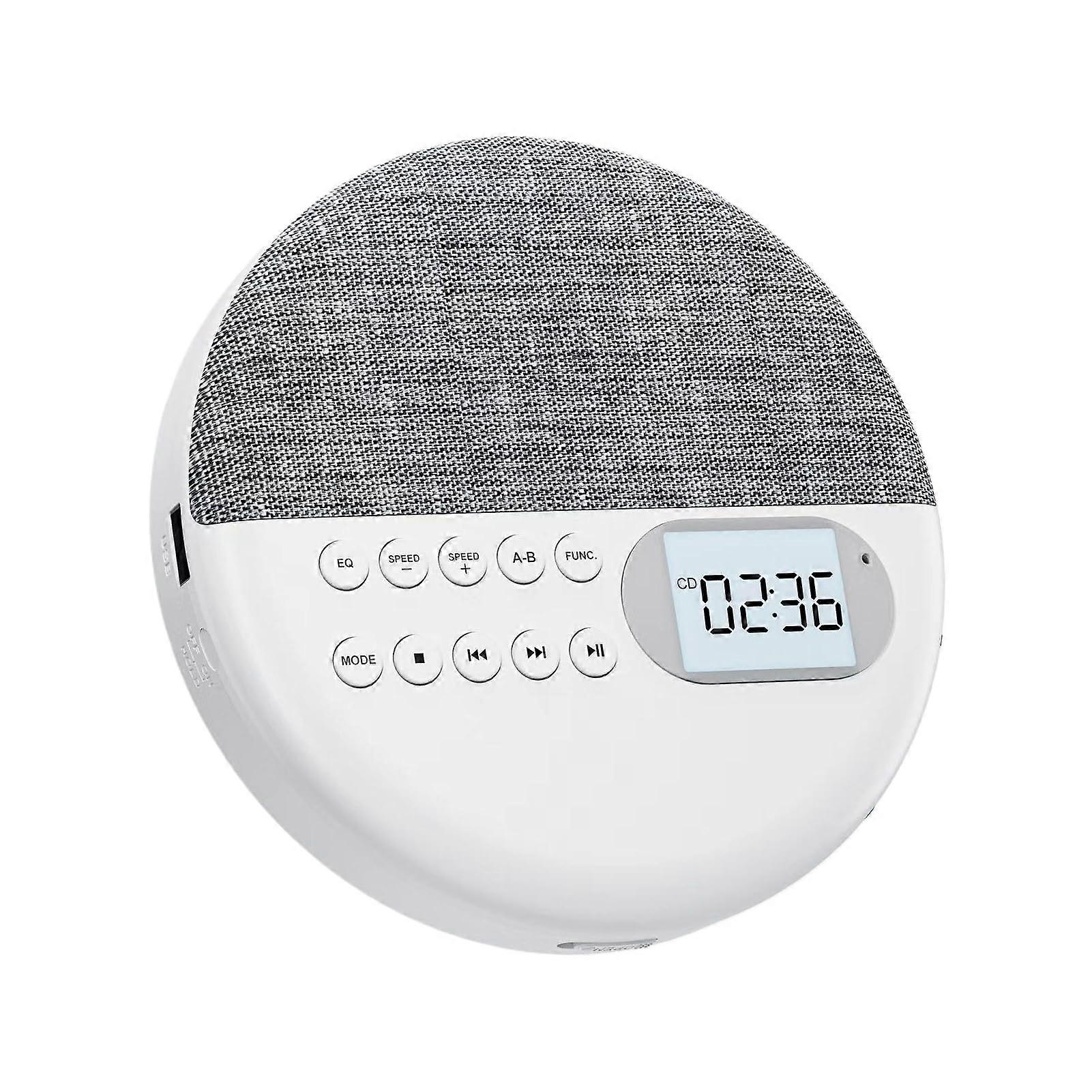 Portable  Cd Player Durable ABS White Versatile Playback Options For Home Use