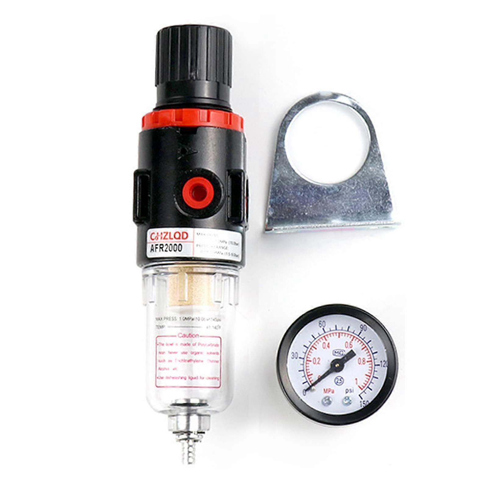 1/4in Compressed Air Filter Water Oil Separator Modular Design AFR2000 for Pneumatic Systems with High Efficiency Removal