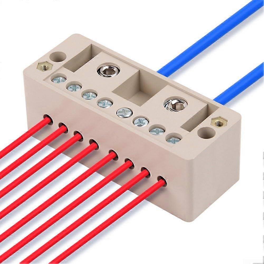 220V Wire Junction Box White 2In 8Out Terminal Block Enclosure For Household Electrical Connections
