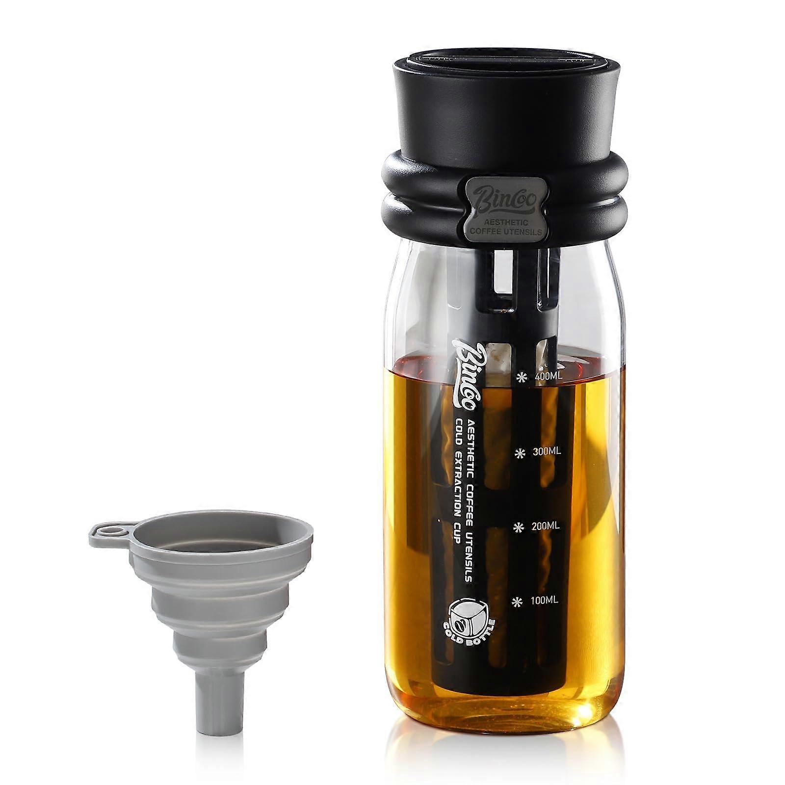 Cold Brew Coffee Maker 600ml Borosilicate Glass with Fine Mesh Filter LeakProof for Iced Coffee and Tea