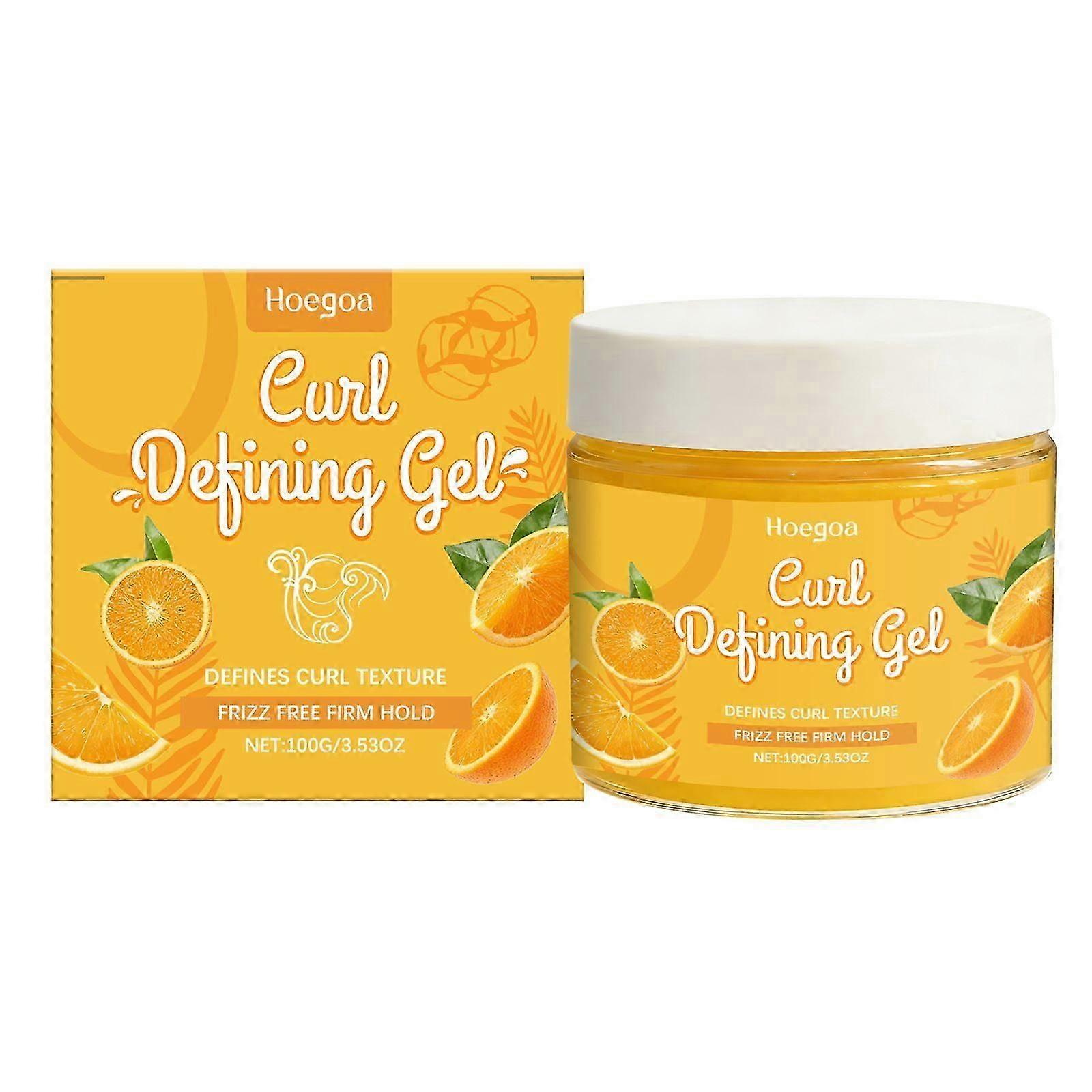 Citrus Curl Defining Gel, Lightweight Hold for Natural Curls and Waves, Enhances Definition, Adds Shine & Frizz Control, Flexible Feel, No Crunch, for