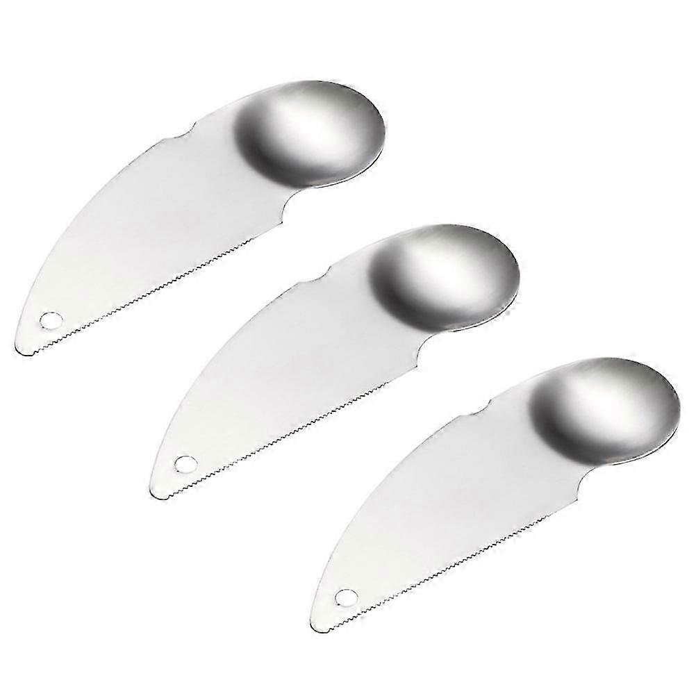 3 Pcs Kiwi Spoon Fruit Slicer Flesh Digging Tools Scoopers Spoons Portable Hand Avocado