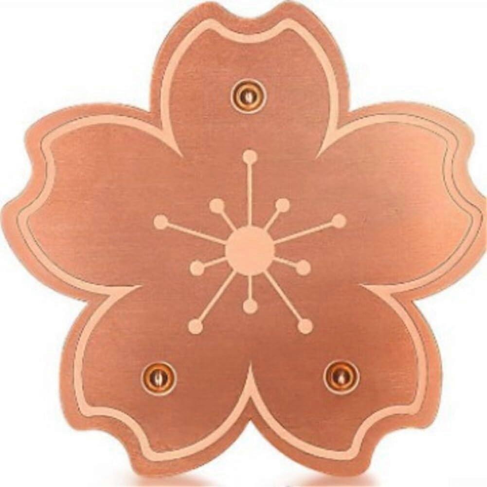 Copper Bird Bath Disk with TriplePoint Support, Chemical Purification, Corrosion Resistant C Flower Type