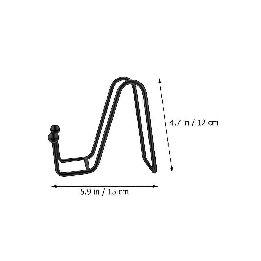 Desktop Iron Plate Stand for Plate Display 2Pcs Black Stable Holder