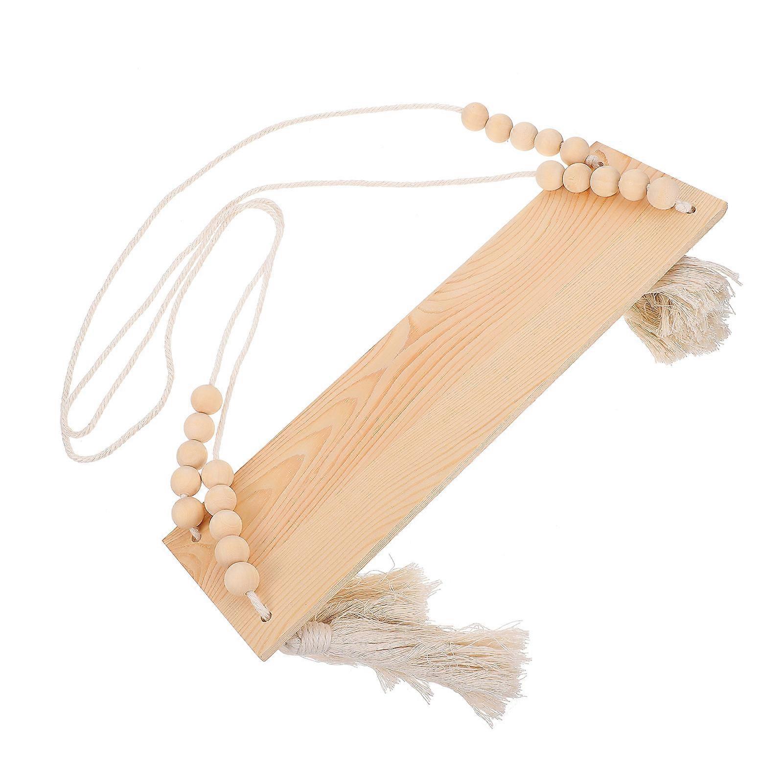 Flowerpot Rack Cotton Thread Weaving for Storage 1Pcs Beige Hanging Rack