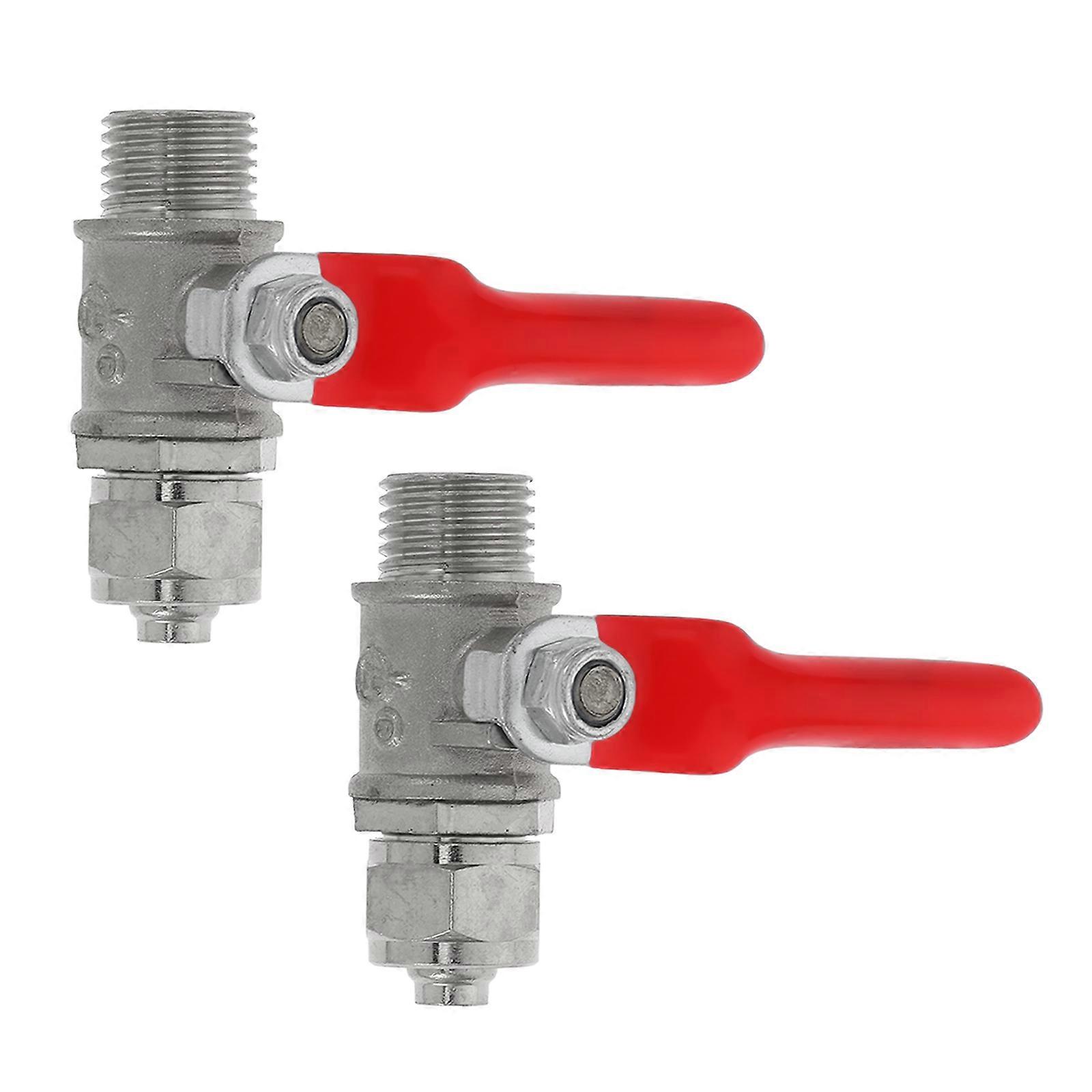 Shut Off Copper Ball Valves for Control Use 2Pcs Easy Installation