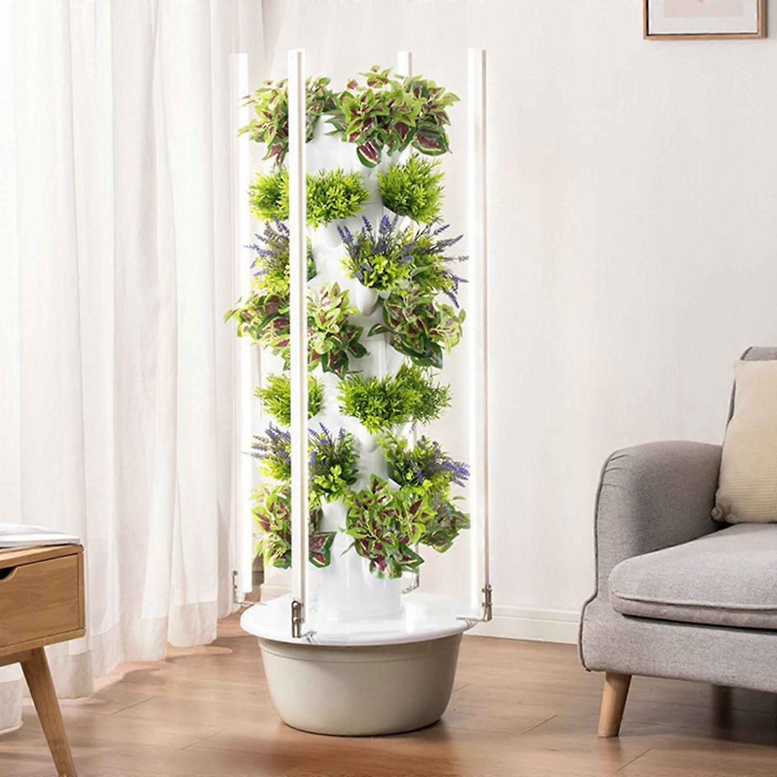 Indoor Hydroponic Growing System 9Layer Vertical Tower Garden with LED Lights for Herbs and Vegetables