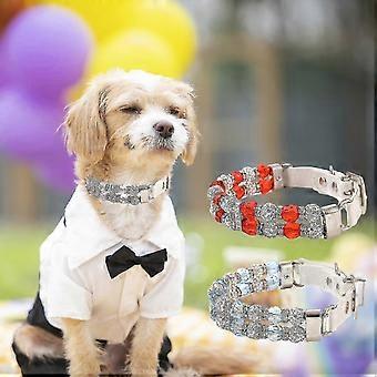 Dog Collar 2 Rows Colorful Beads Pet Accessories Plastic Collar Puppy Traction Tool For Small Medium Dogs CY A 26s
