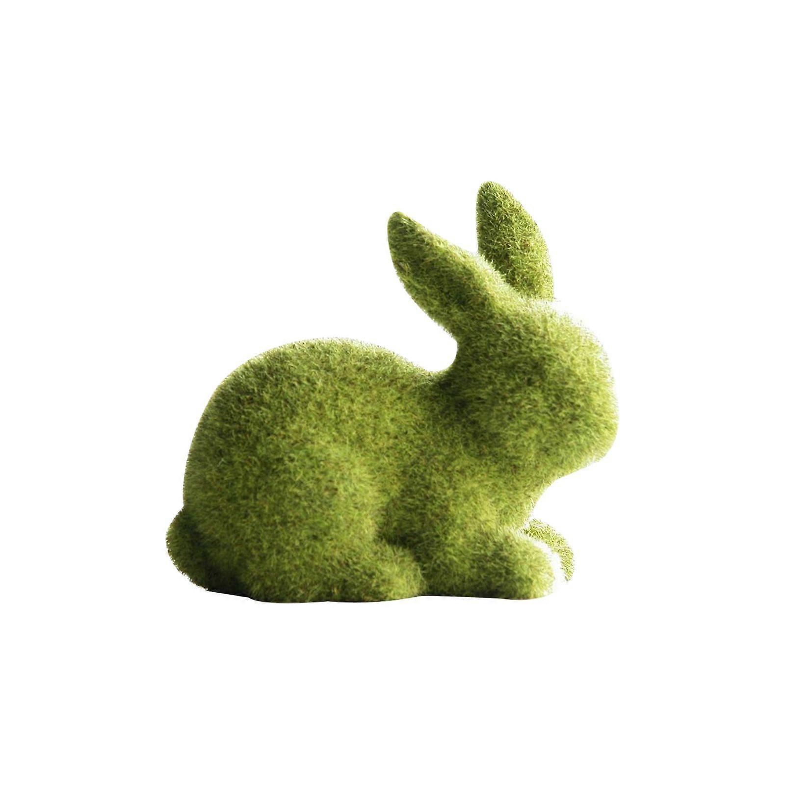 1Pc Adorable Easter Flocked Rabbit Decorative Party Decor Rabbit Flocked Bunny Bunny