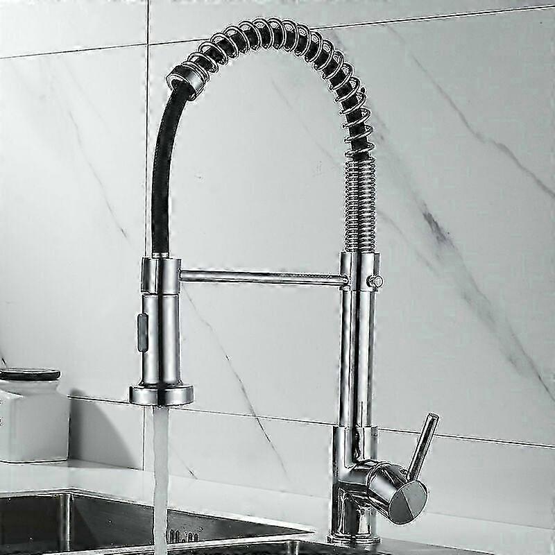 2026 Durable Kitchen Sink Faucet with Expandable & Flexible Pull Down Sprayer, Solid Brass for Longevity