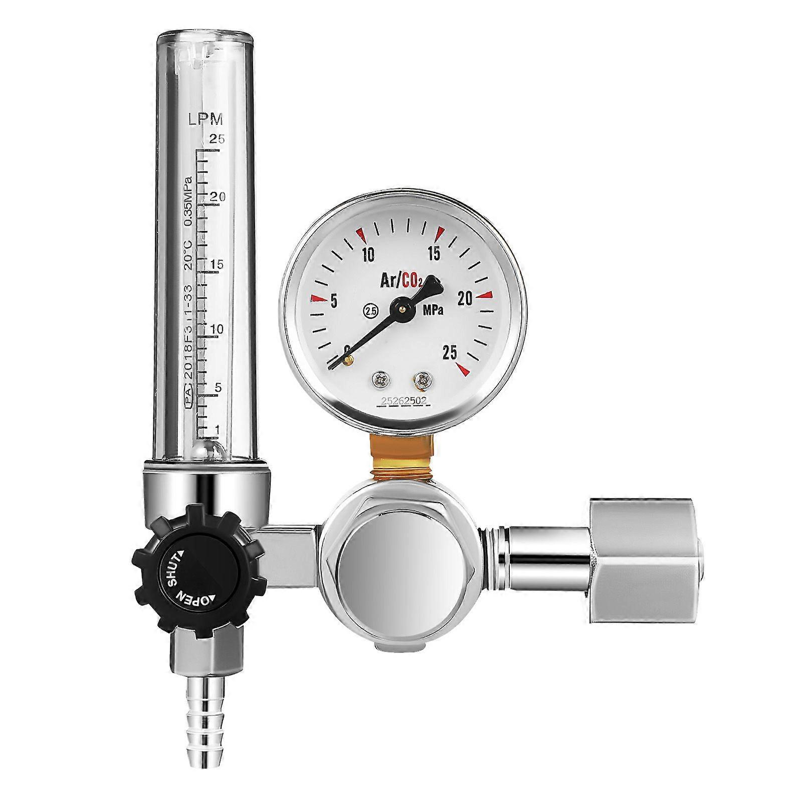 Argon Regulator: Welding CO2 Flow Meter - Pressure Reducer for Argon Arc Welding Machine - Gas Regulator Gauge Flow Indicator