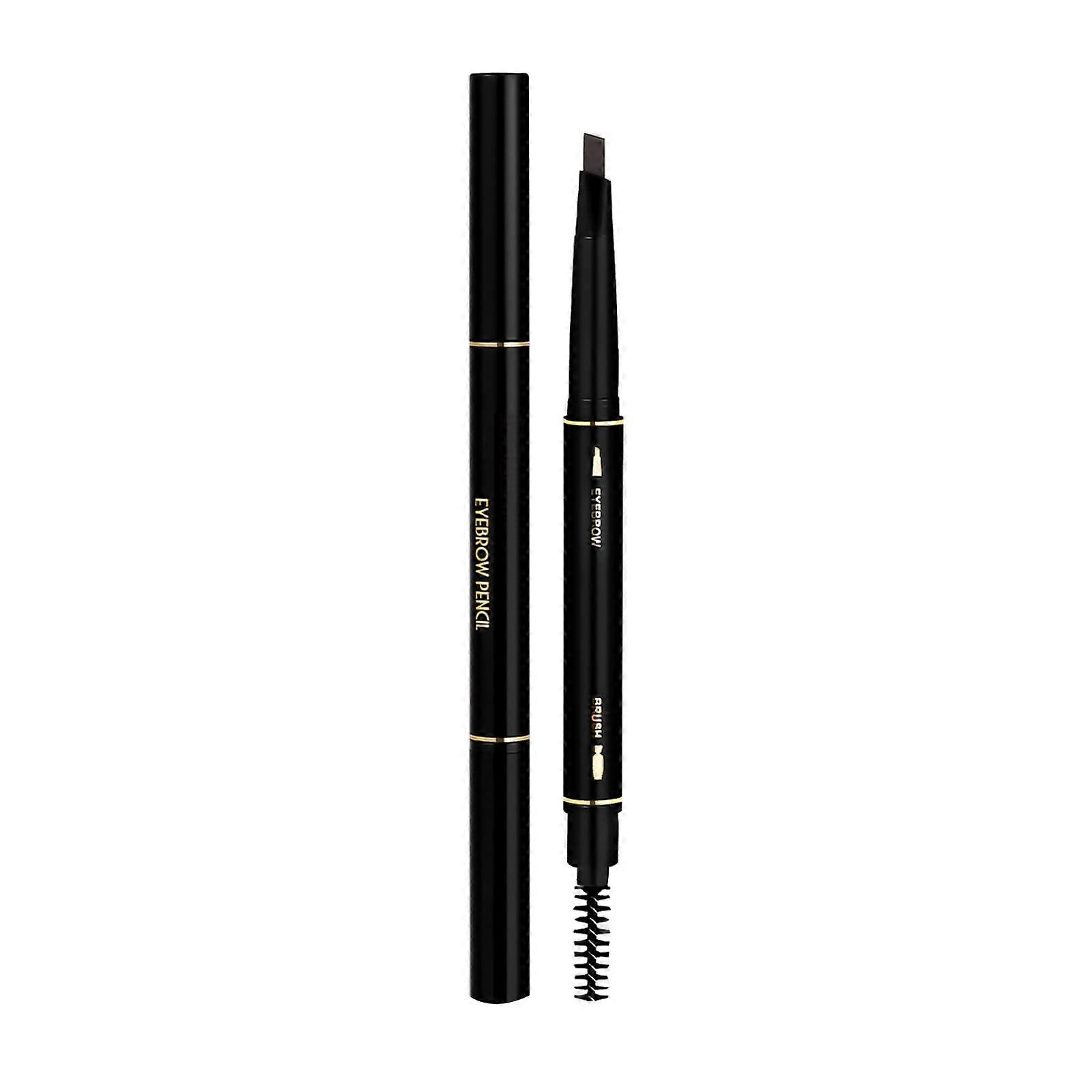 Automatic Triangle Tip Eyebrow Pencil with Spoolie, SmudgeResistant, DualEnded Design (B)