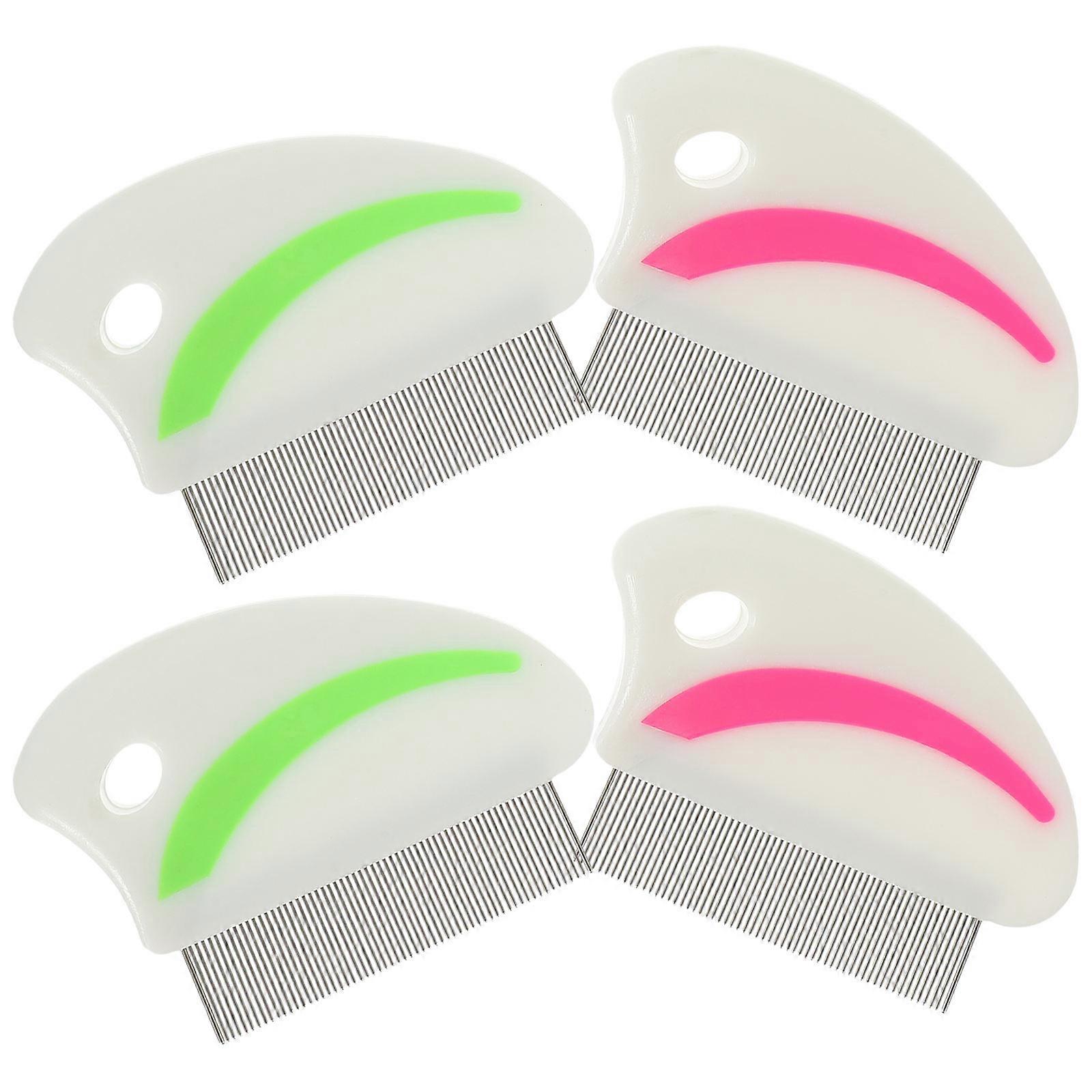 Pet Removal Comb Flea Removal Comb for Cleaning 4Pcs Handy Set Red