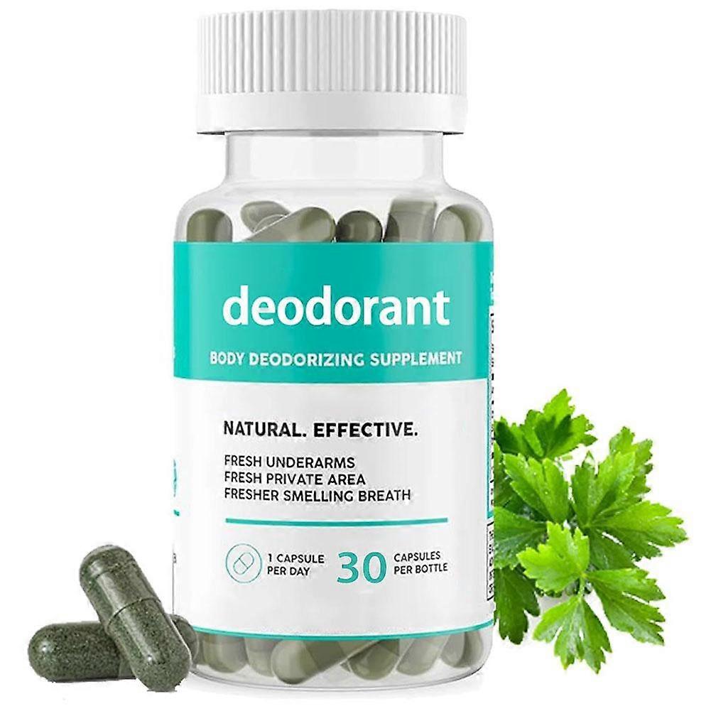 Trendy 30 Capsules Chlorophyll Capsules Body Deodorizing Supplement Superior User-friendly Efficient