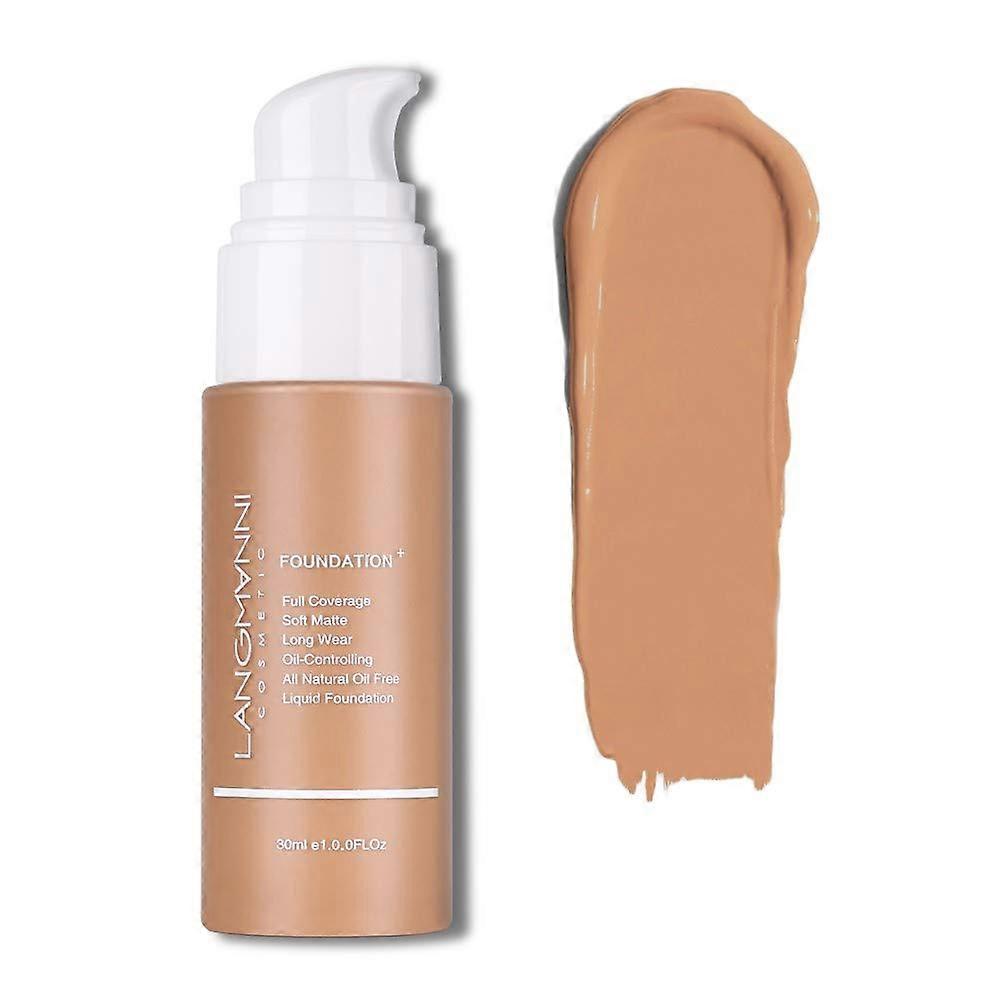 Waterproof Liquid Foundation and Concealer Long Lasting Matte Buildable Coverage #11 Chestnut