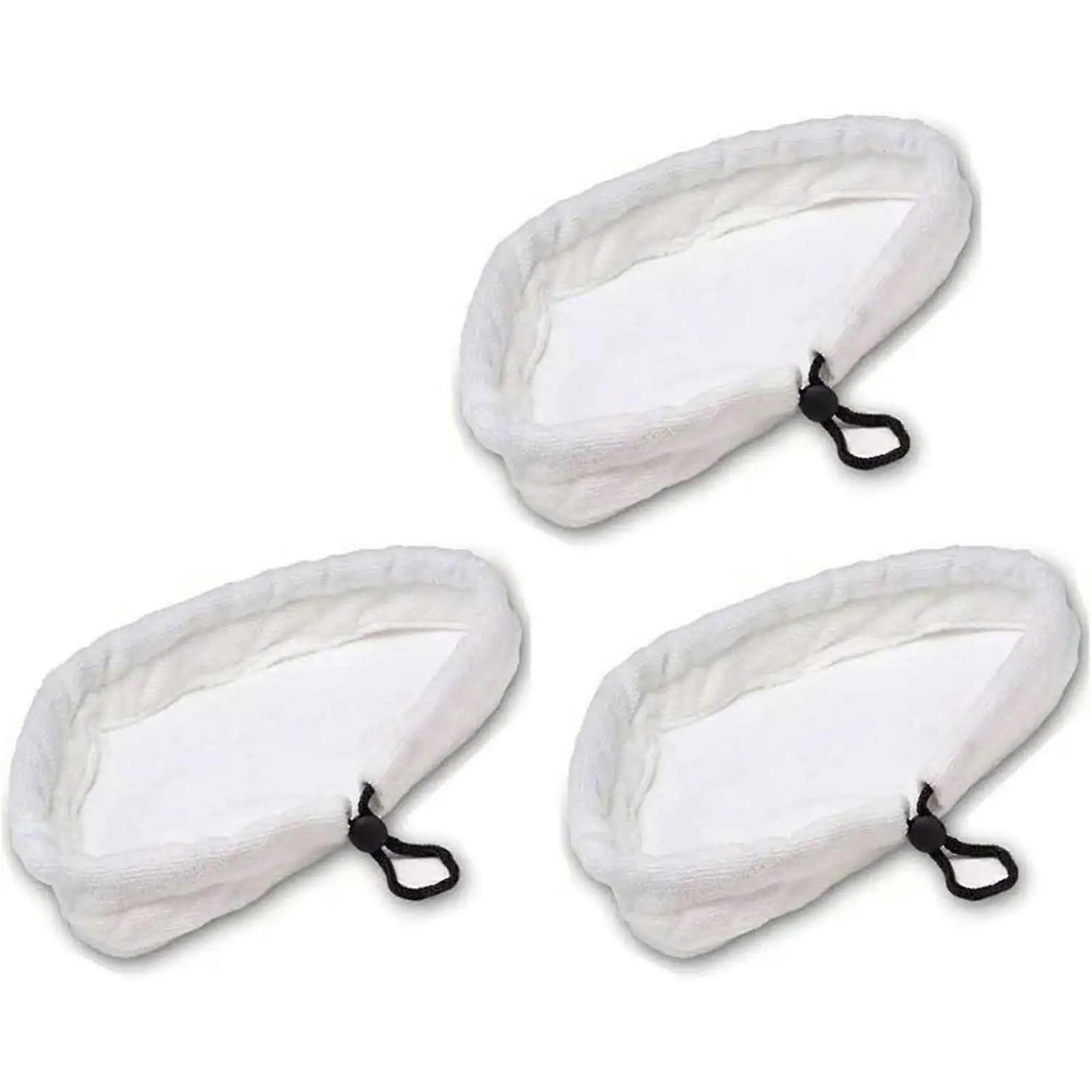 Steam Mop Pads Compatible H2O HD X5, Triangular Microfiber Covers for Vax Vileda Russell 3PCS