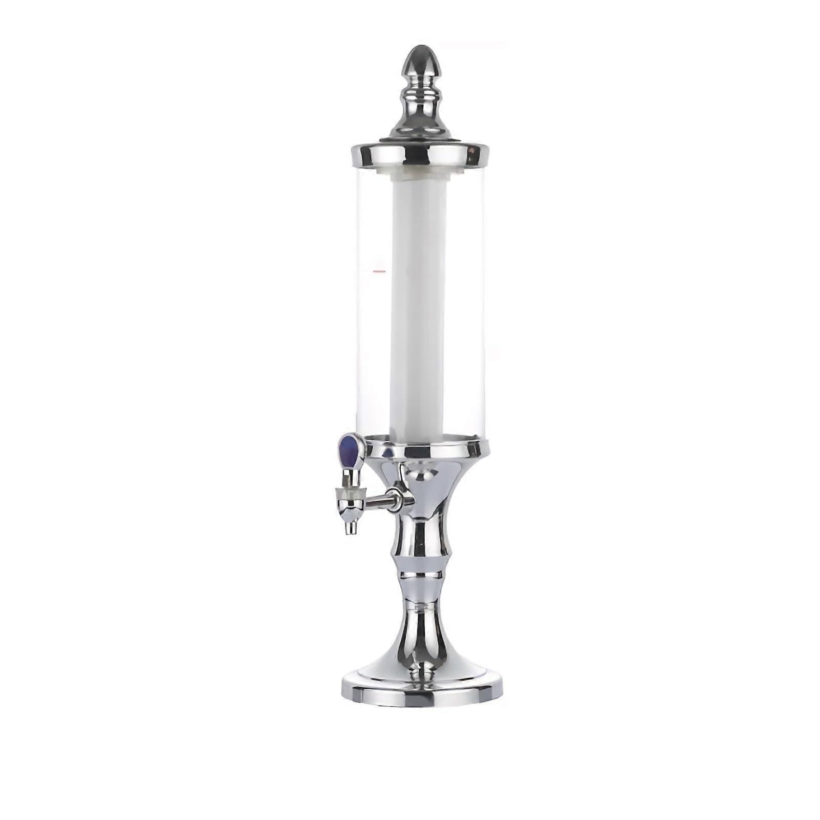 Beer Tower Dispenser with Tap, Large Capacity Removable Keg, Silver Party Beverage Server Small