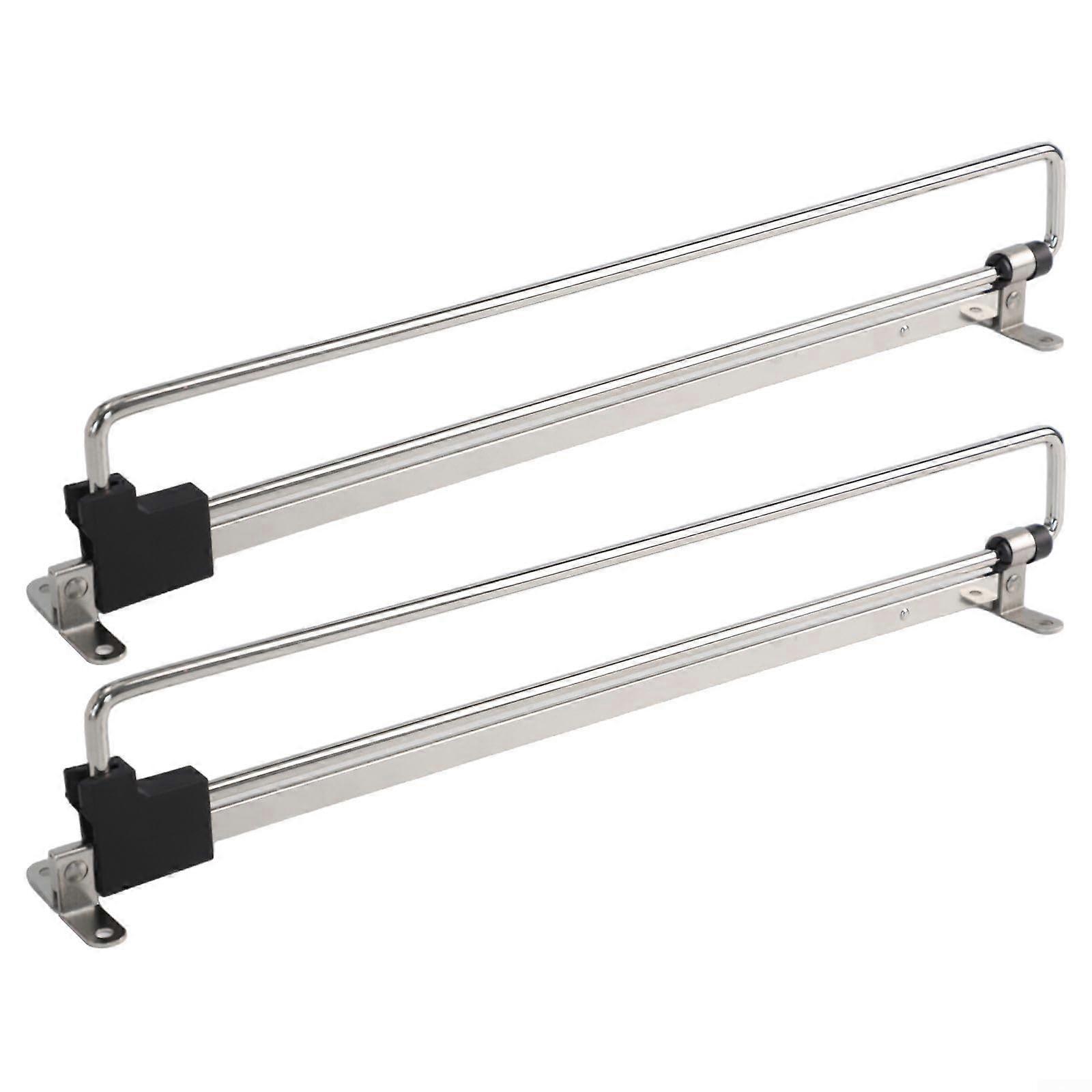 2Pack Adjustable Closet Rods, Telescopic SpaceSaving Hanging Bar for Wardrobe or Laundry Room