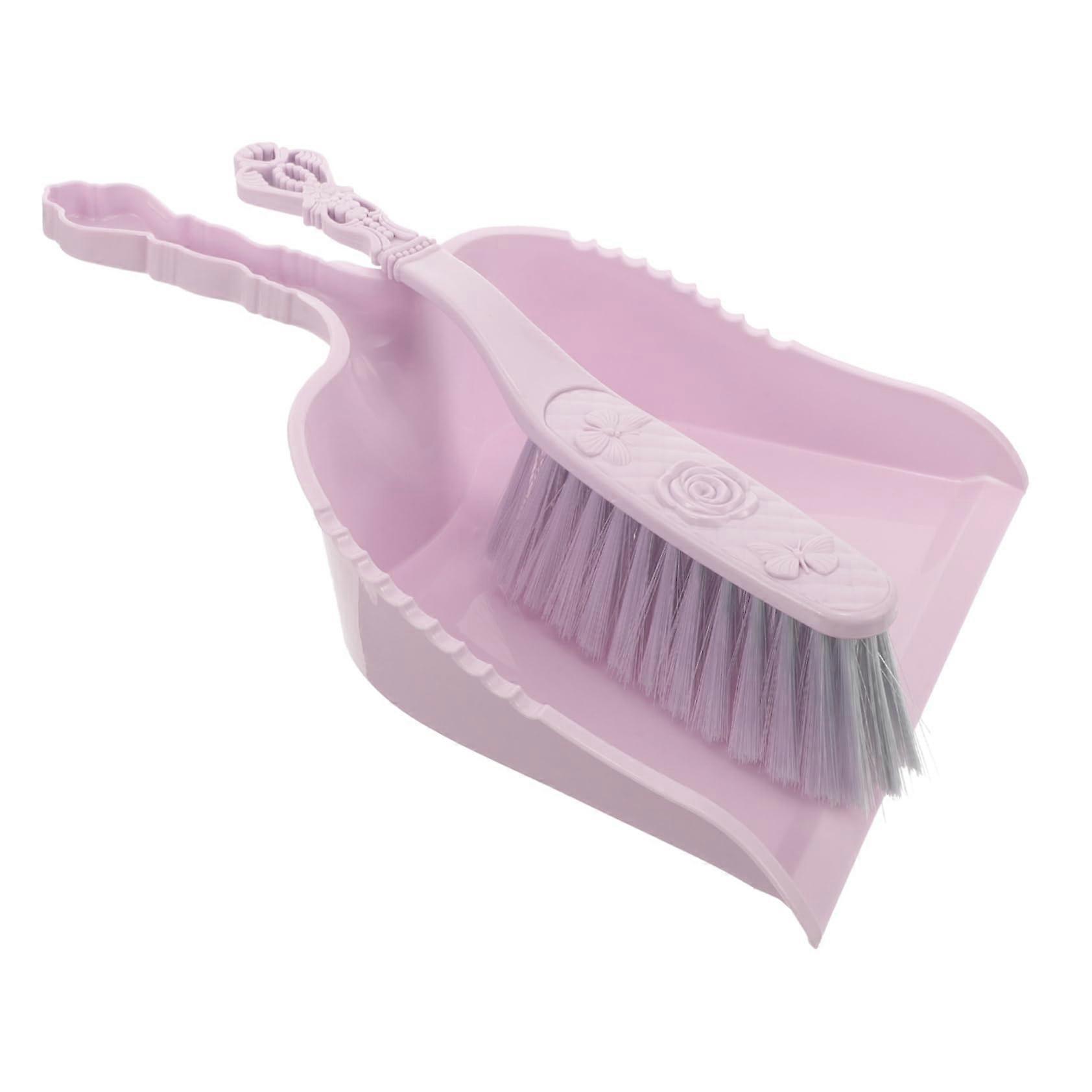 Mini Broom Dustpan Set for Desktop Cleaning, Compact Small Brush and Pan with Ergonomic Grip