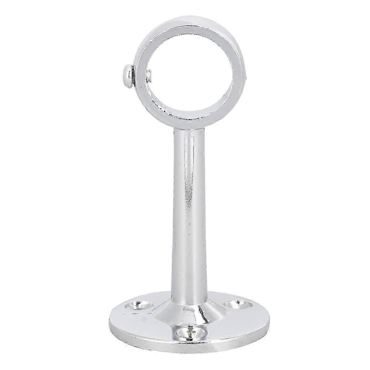 Zinc Alloy Closet Rail Bracket, Silver Rectangular Wardrobe Holder (1Pcs)