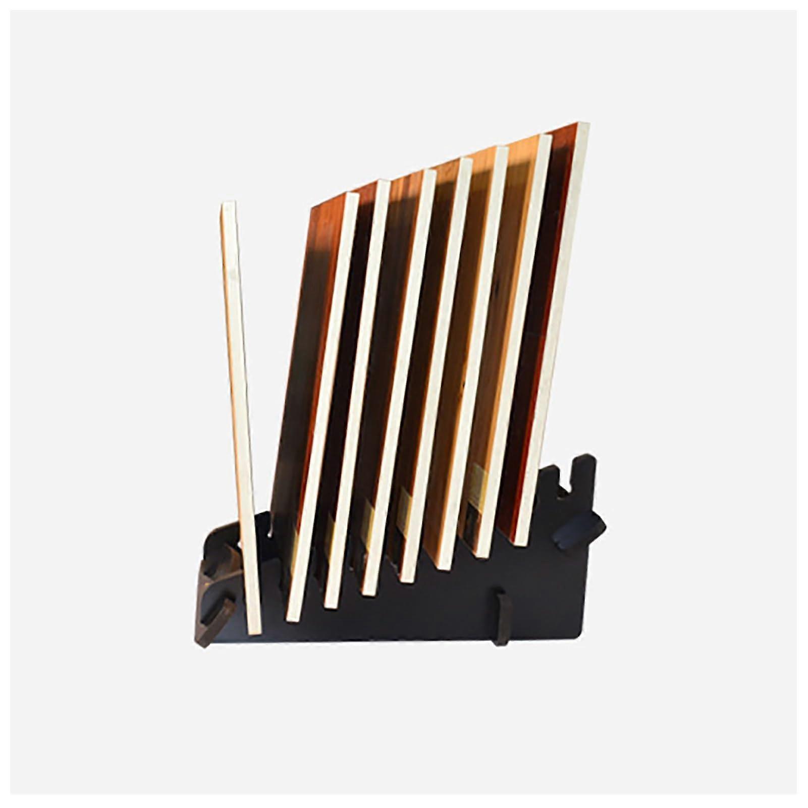 Tile Display Rack with Large Capacity, Wooden MultiSlot Floor Tile Stand for Ceramic Sample Showroom