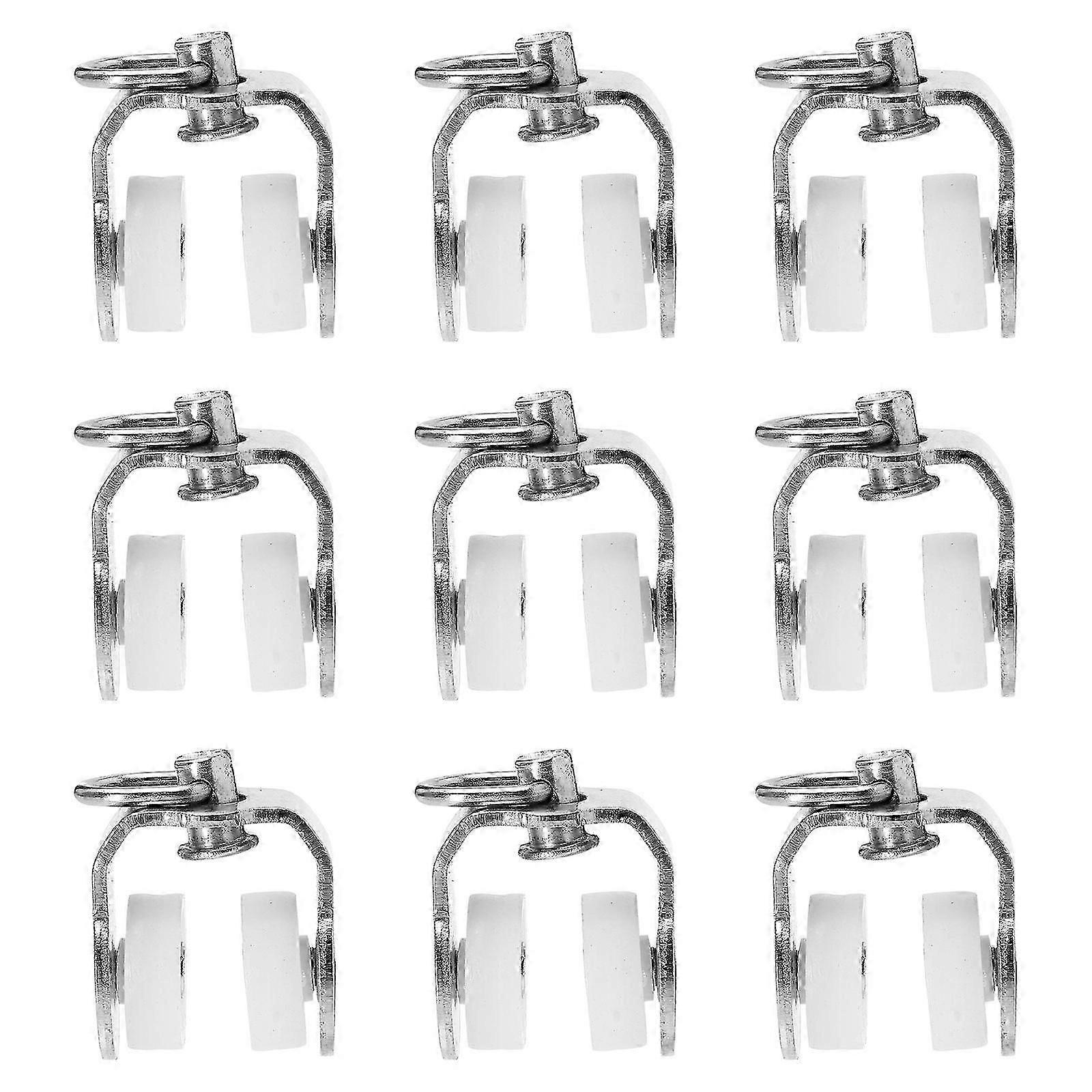 40Pcs Curtain Rail Pulleys Suitable For General Household Applications Featuring Fine Workmanship And Smooth Sliding Functionality