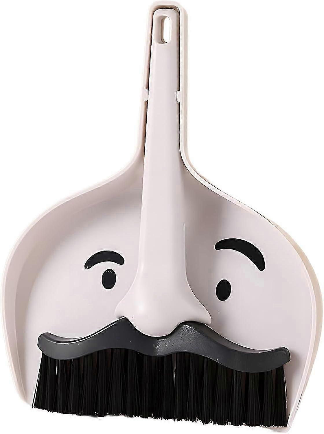 Mini Brush and Kitchen Broom Dustpan and Brush Set (Beard Style)