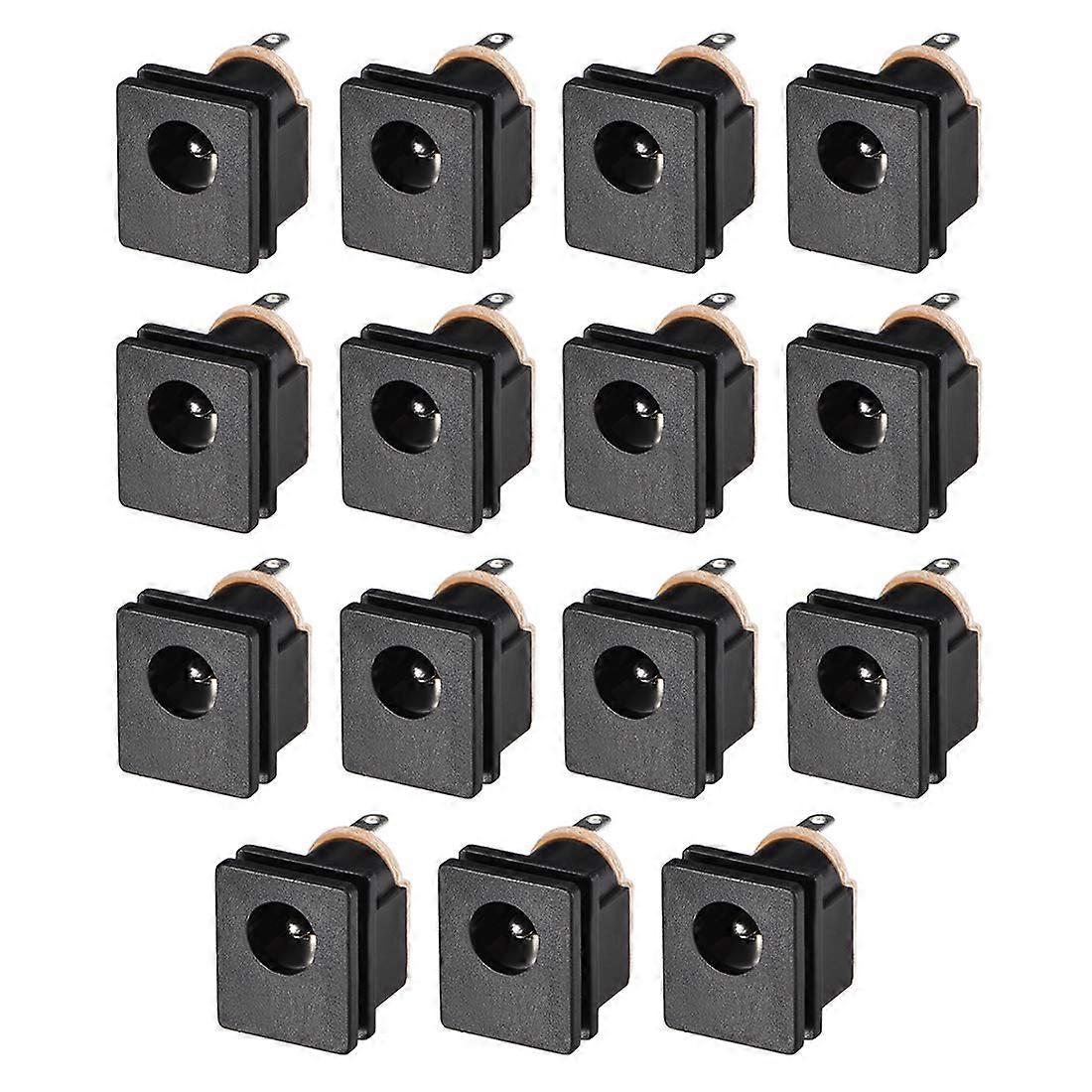 DC015 5.5mm x 2.1mm DC Power Jack Socket 3 Pin Female Panel Mount Connector 10pcs