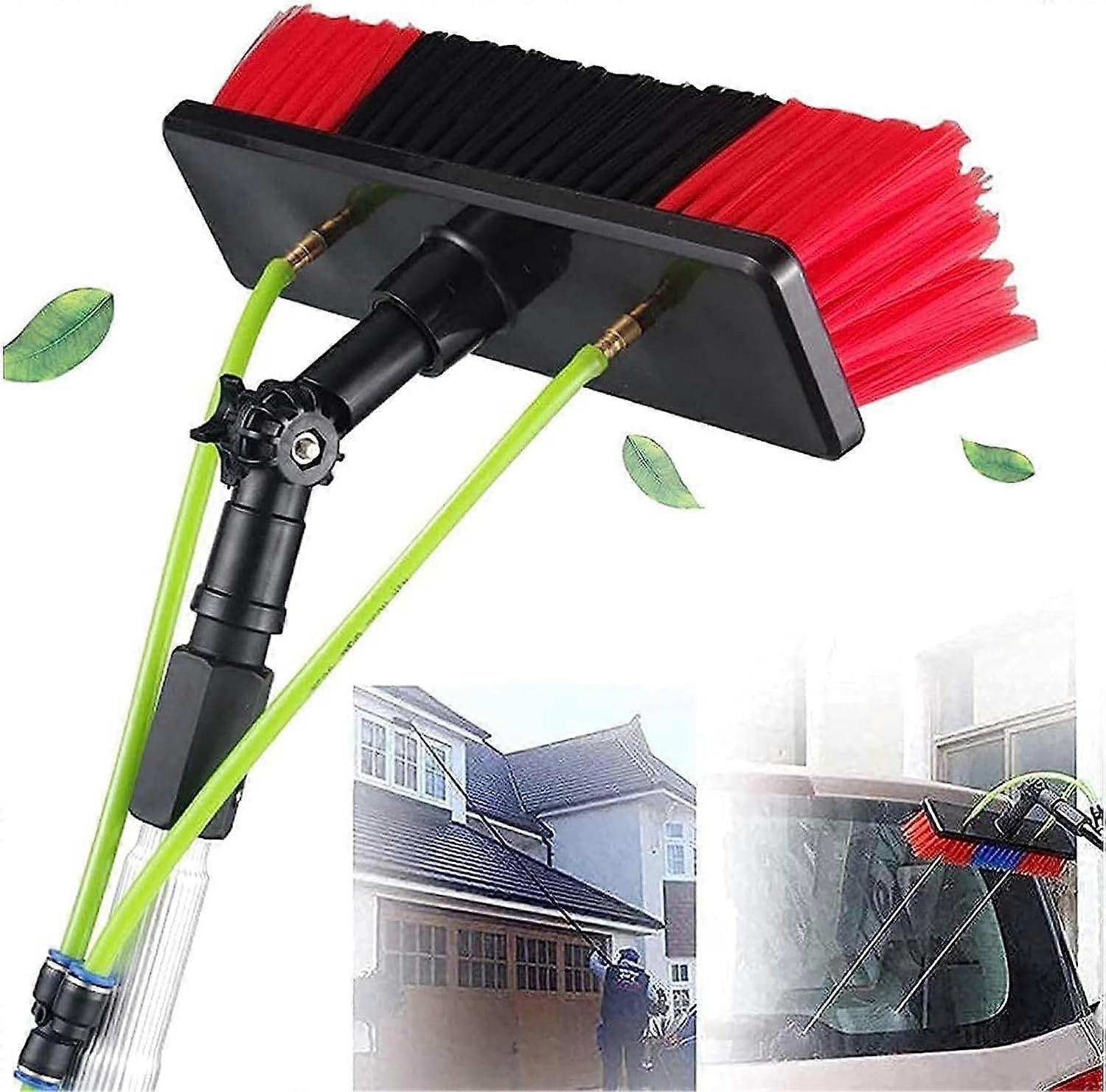 Window Cleaning Pole 39ft Telescopic Water Fed Brush Kit for Windows and Solar Panel Cleaning