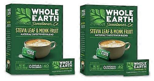 Whole Earth Stevia Leaf & Monk Fruit Packets 2 Pack