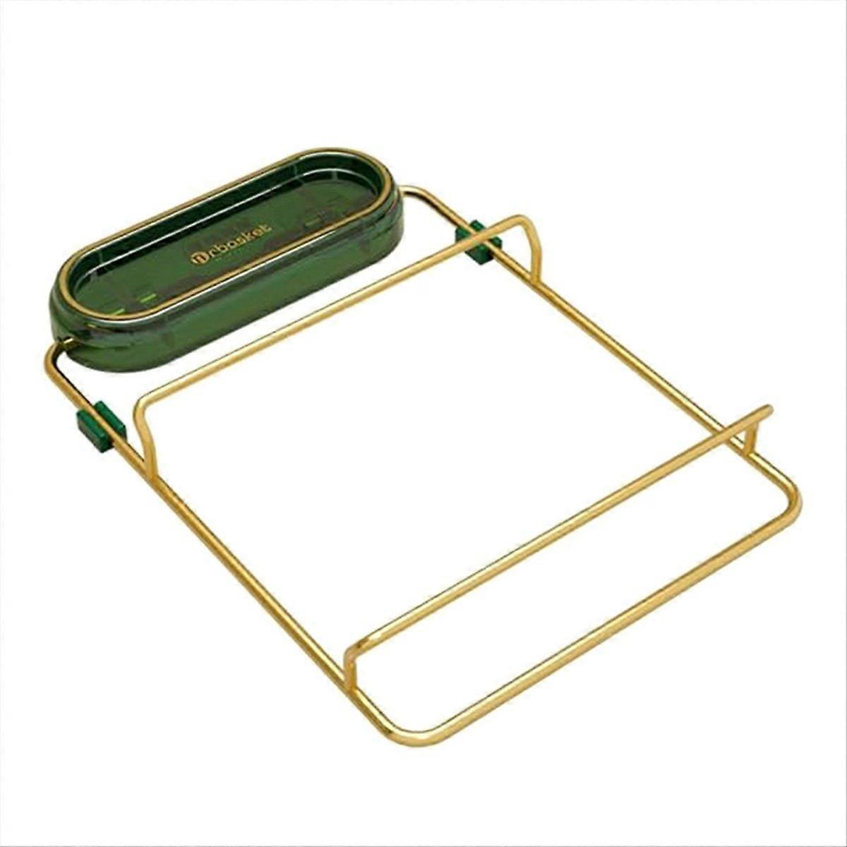 Kitchen Disposable Filter Net Garbage Drain Rack,Green-Gold