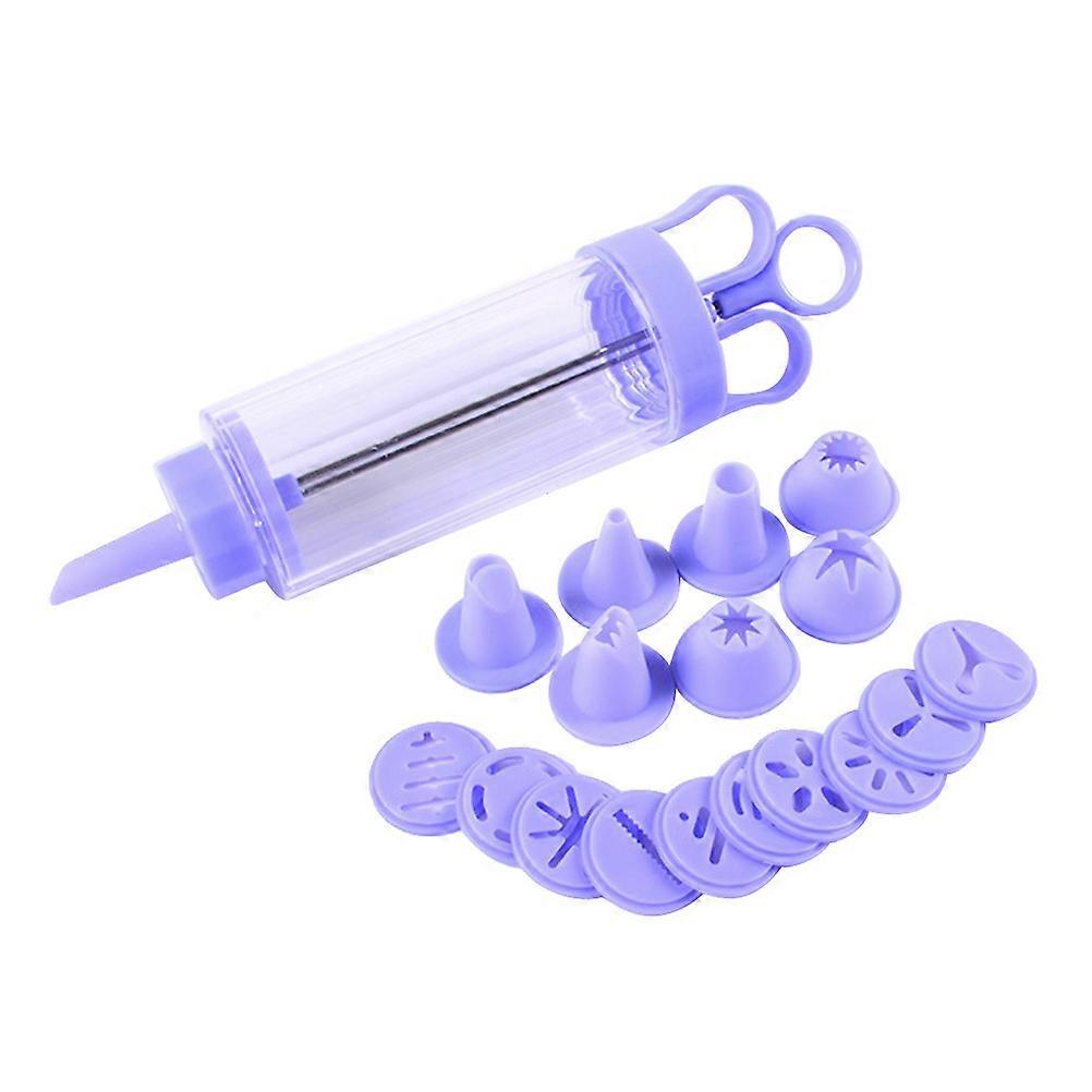 Cookie Press Plastic Biscuit Maker for Baking Use with 10 Disks and 8 Icing Tips