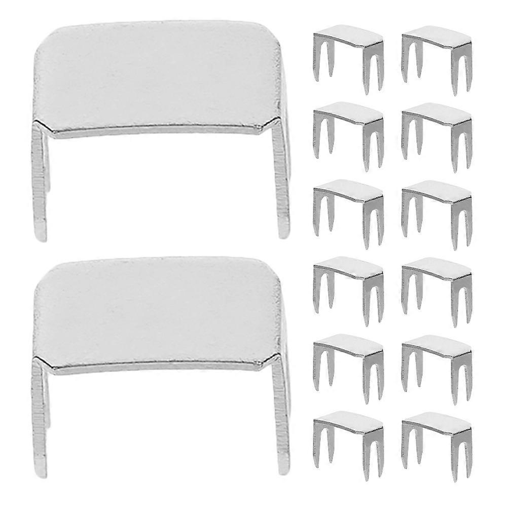 20Pcs Metal Zipper Stopper Kit for Jackets Repair with Top and Bottom Locking Function