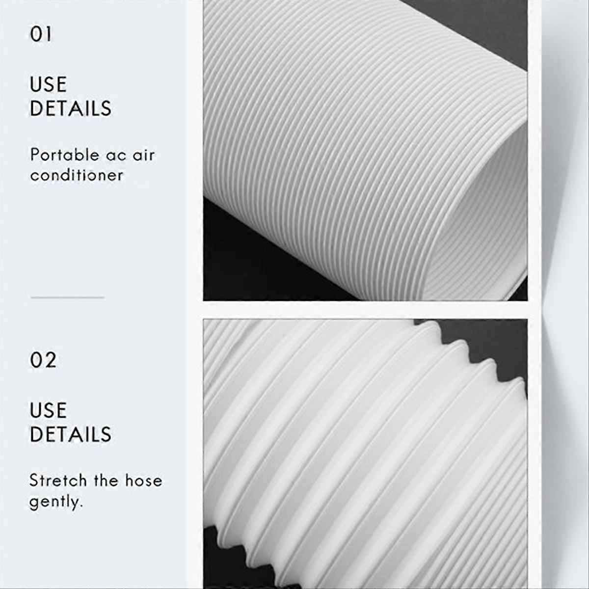 Portable Counterclockwise Exhaust Hose Universal Pipe 5.1 Inch Width