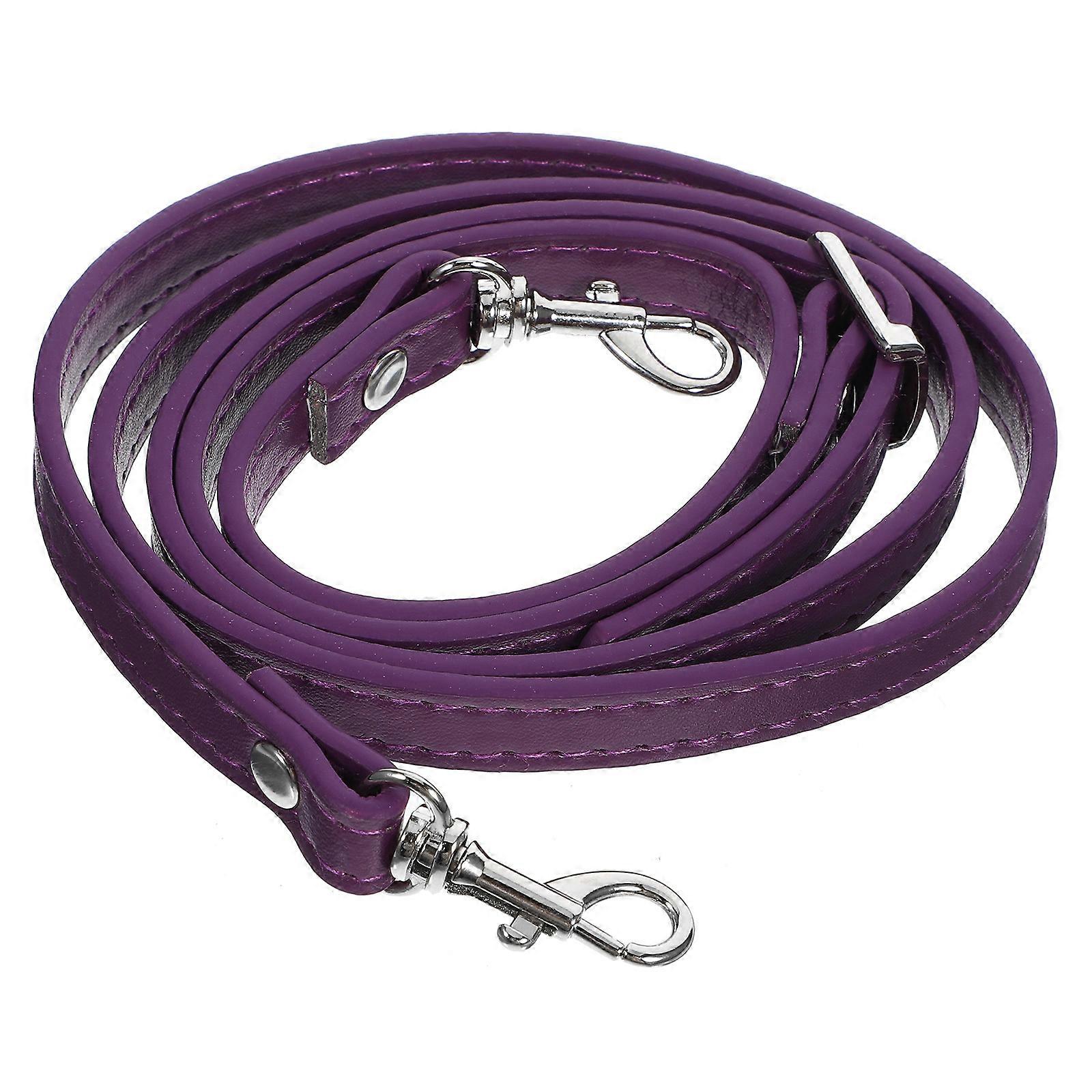 Purple Adjustable Bag Strap PU Synthetic Shoulder Replacement
