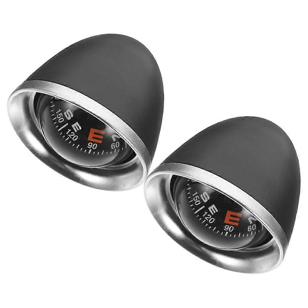 Dash Mount Car Compass Adjustable Direction Ball for Outdoor Use 2Pcs