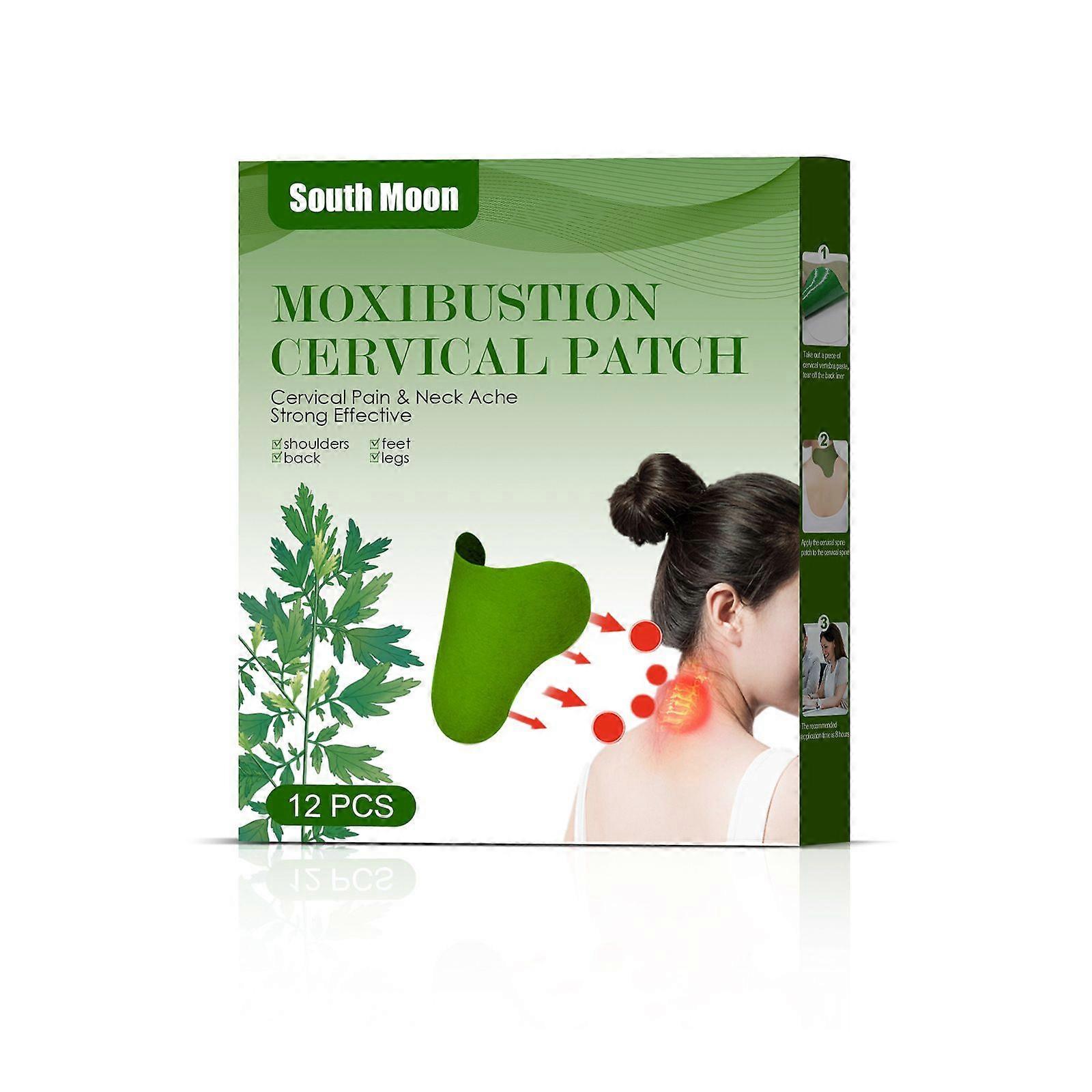 Patch cervical à l'armoise, patch chauffant cervical, patch à l'armoise pour moxibustion, 12 pièces