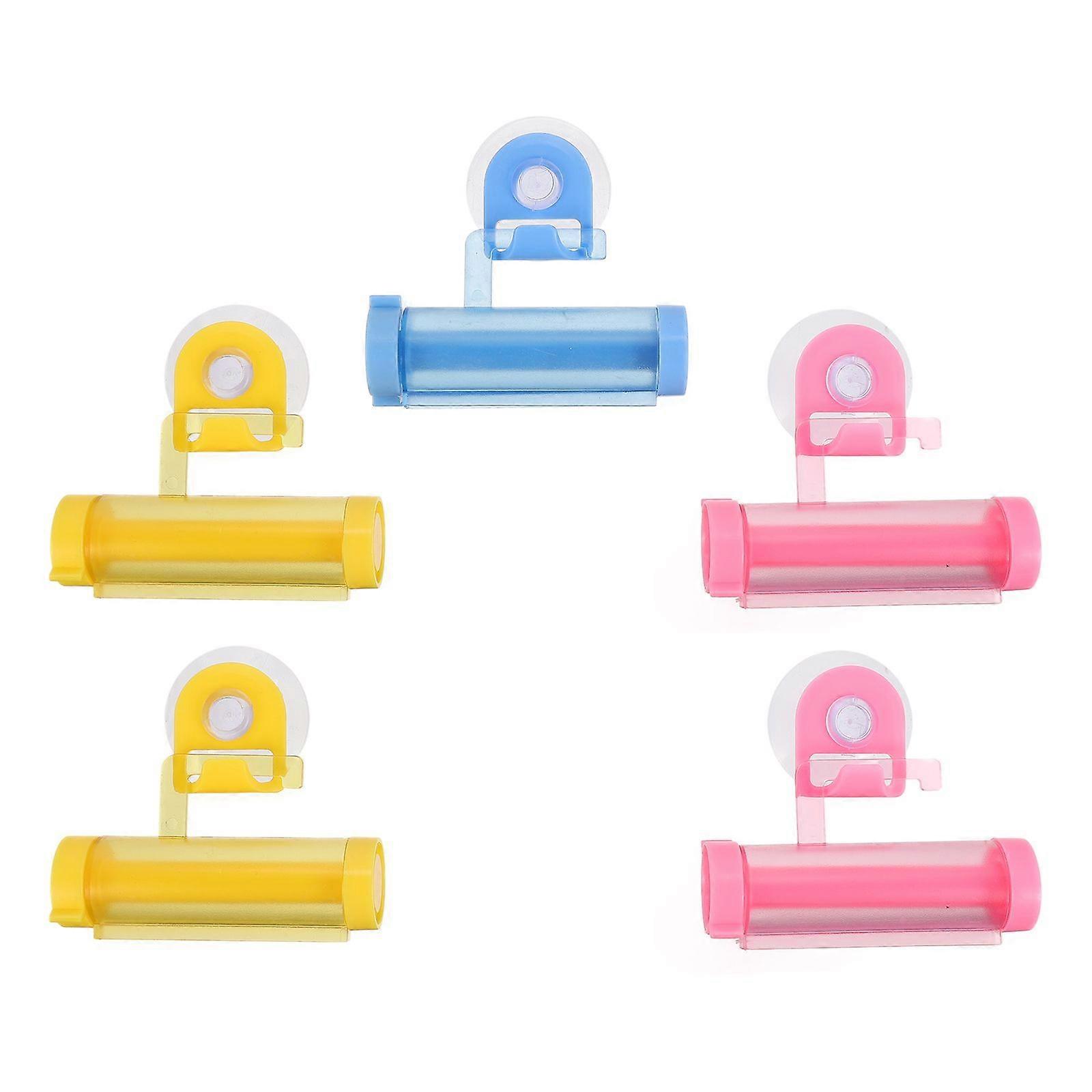 5pcs Manual Toothpaste Squeezers Toothpaste Squeezing Dispensers with Suction Cups